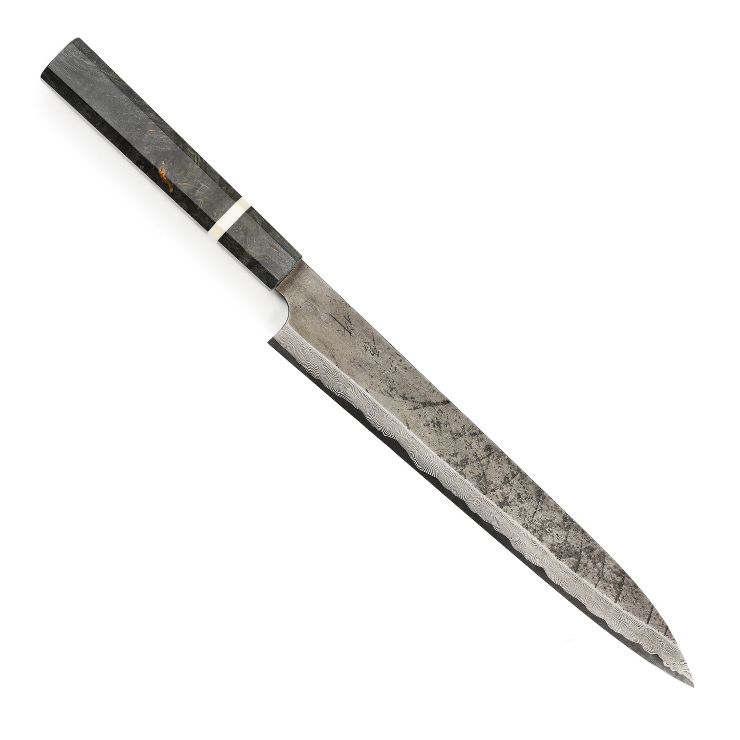 Nigara Ginsan Kurozome Damascus 10.6" Sujihiki