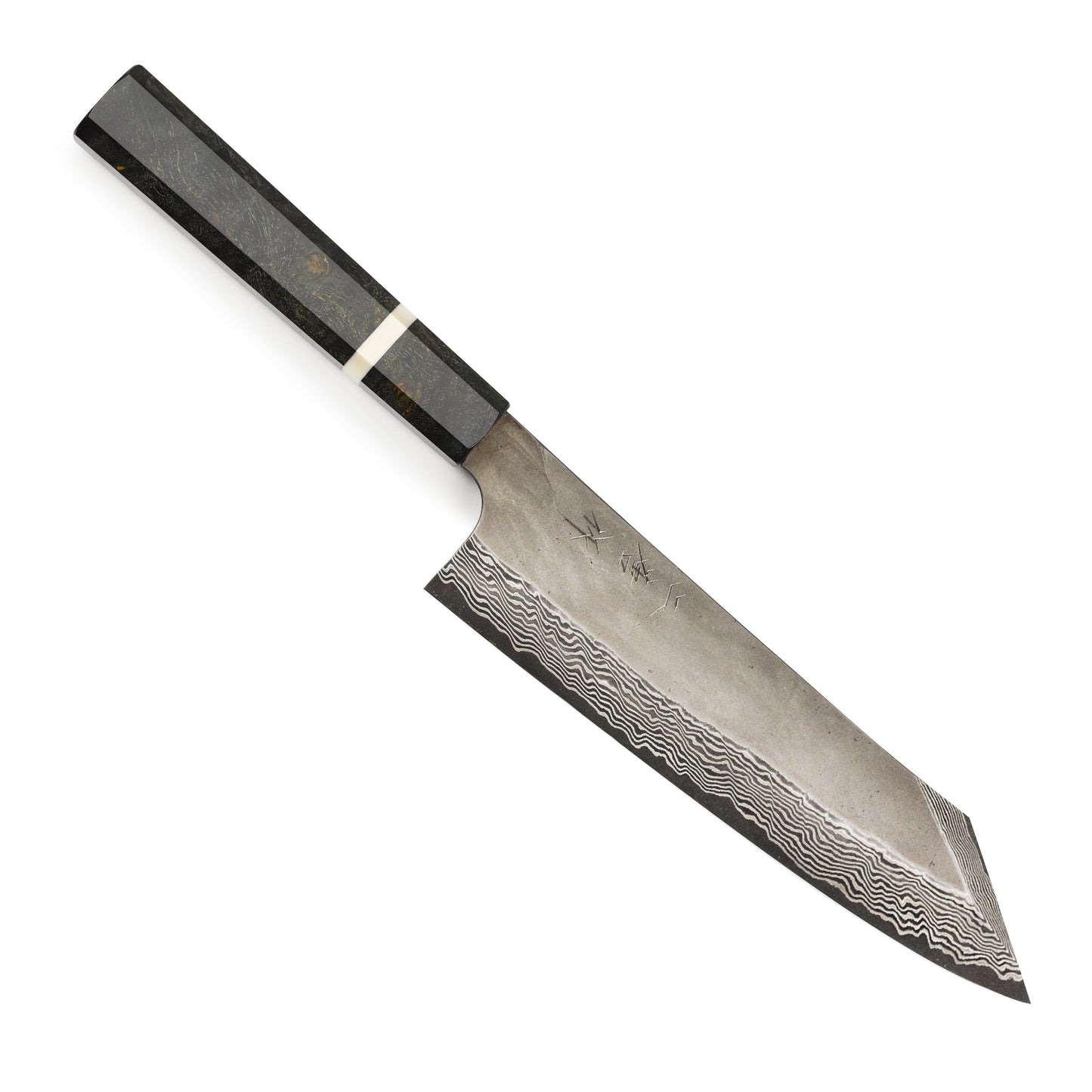 Nigara Ginsan Kurozome Damascus 8.25" Kiritsuke