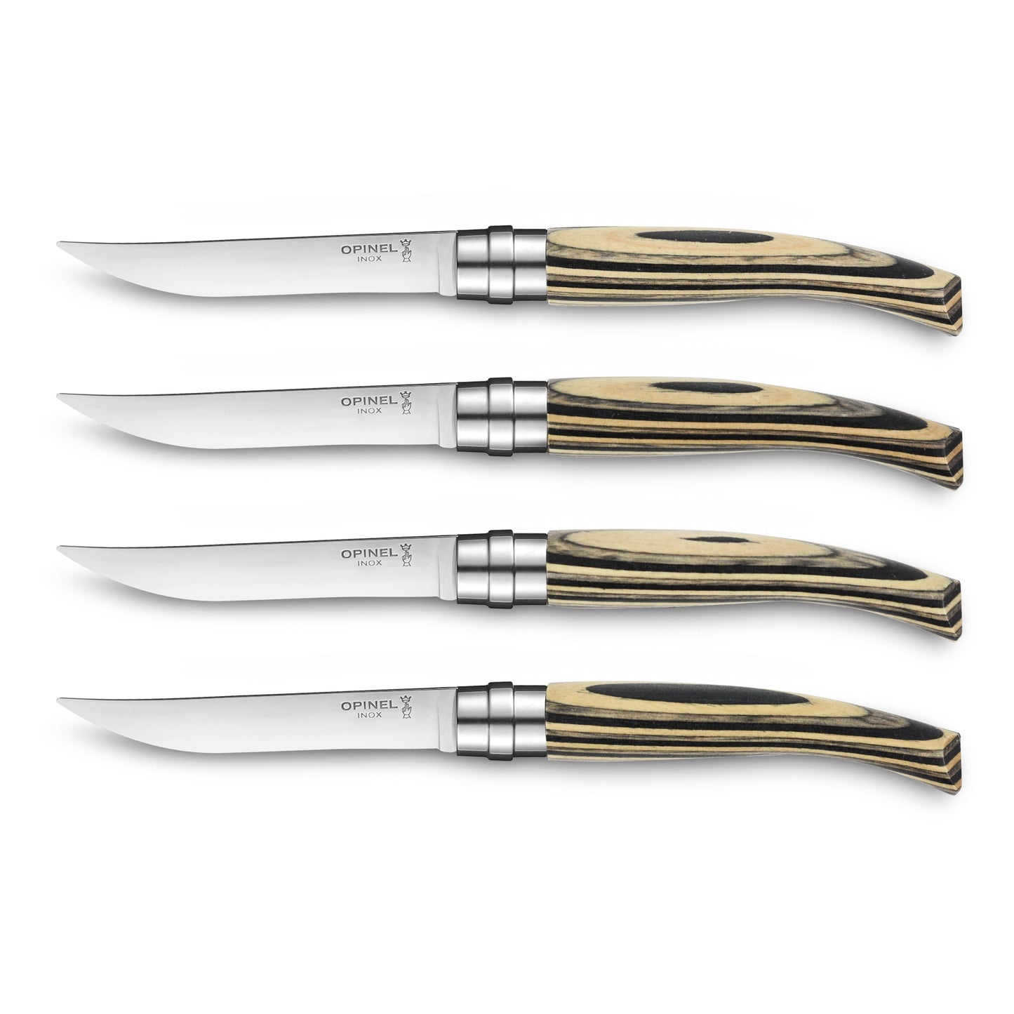 Opinel 4 Piece Birchwood Handle Steak Knife Set