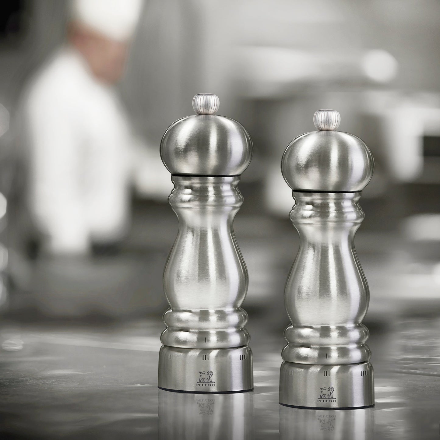 Peugeot Paris Stainless Steel 7" u'Select Salt & Pepper Mill Set