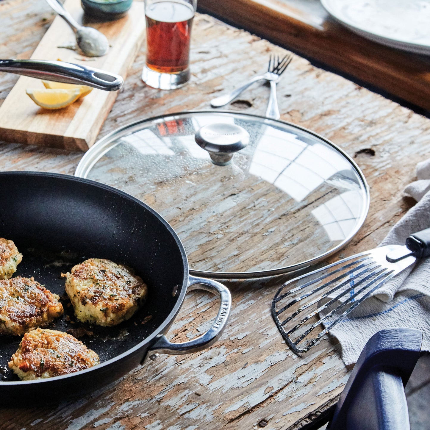 Le Creuset 8" Tempered Glass Lid with Stainless Steel Knob