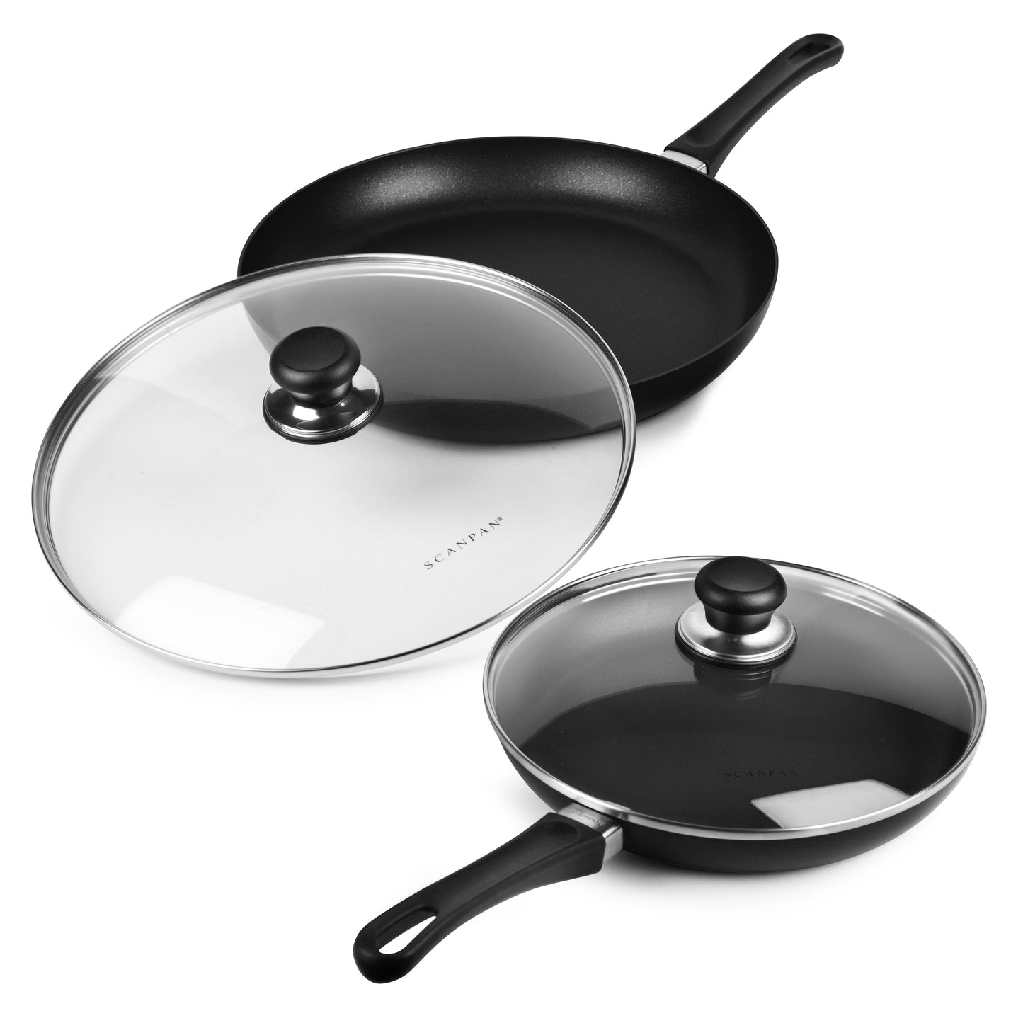 Scanpan Classic 10.25 & 12.5" Nonstick Fry Pan Set with Lids