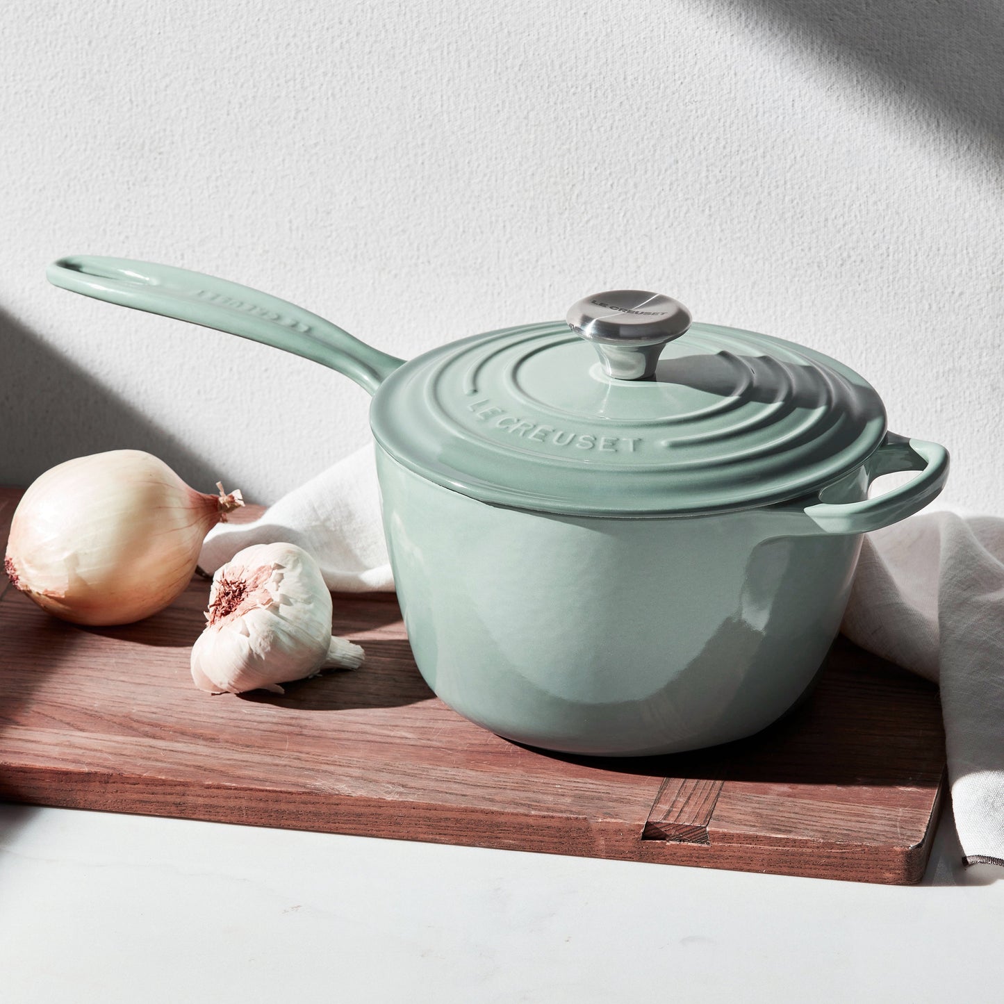 Le Creuset Signature Cast Iron 2.25-quart Sea Salt Saucepan