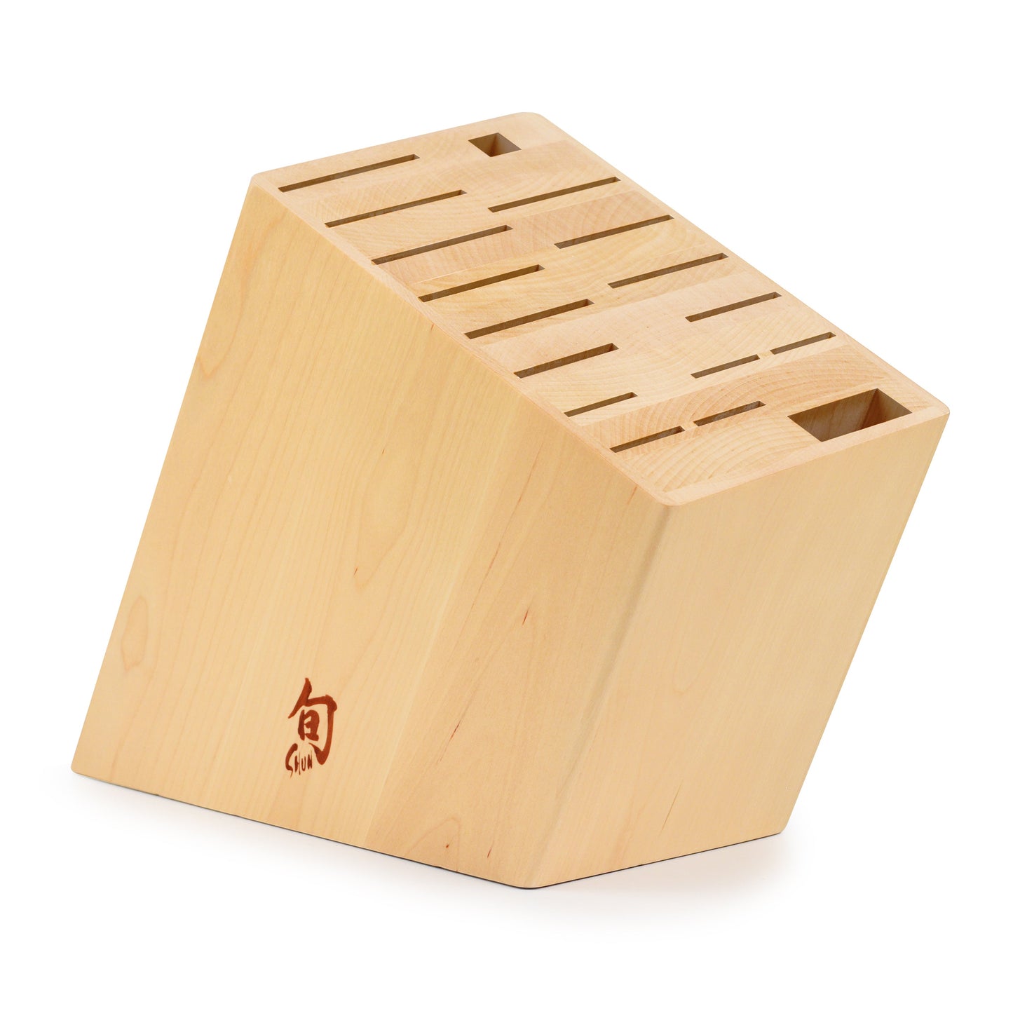 Shun 17 Slot Angled Birch Knife Block