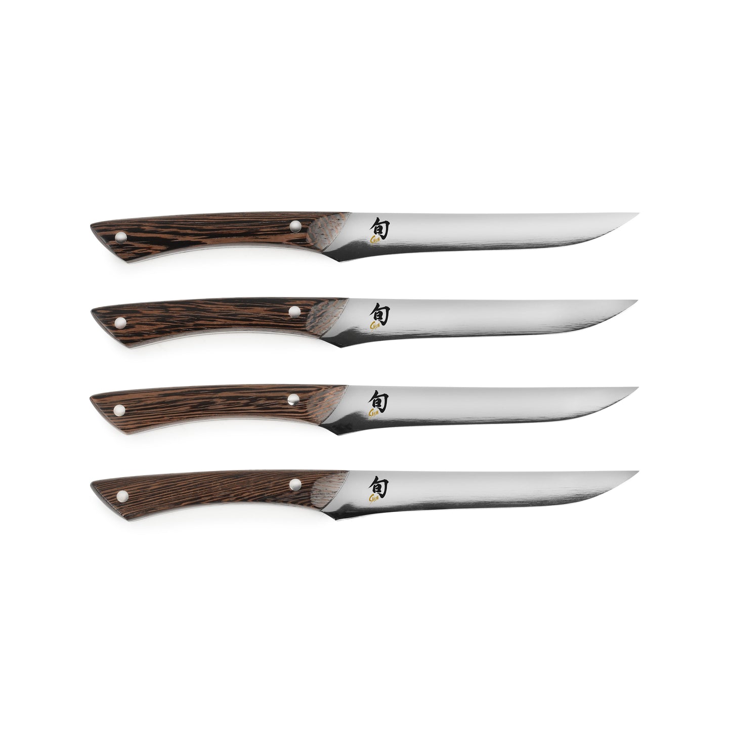 Shun 4 Piece Shima Steak Knife Set, Natural Tagayasan