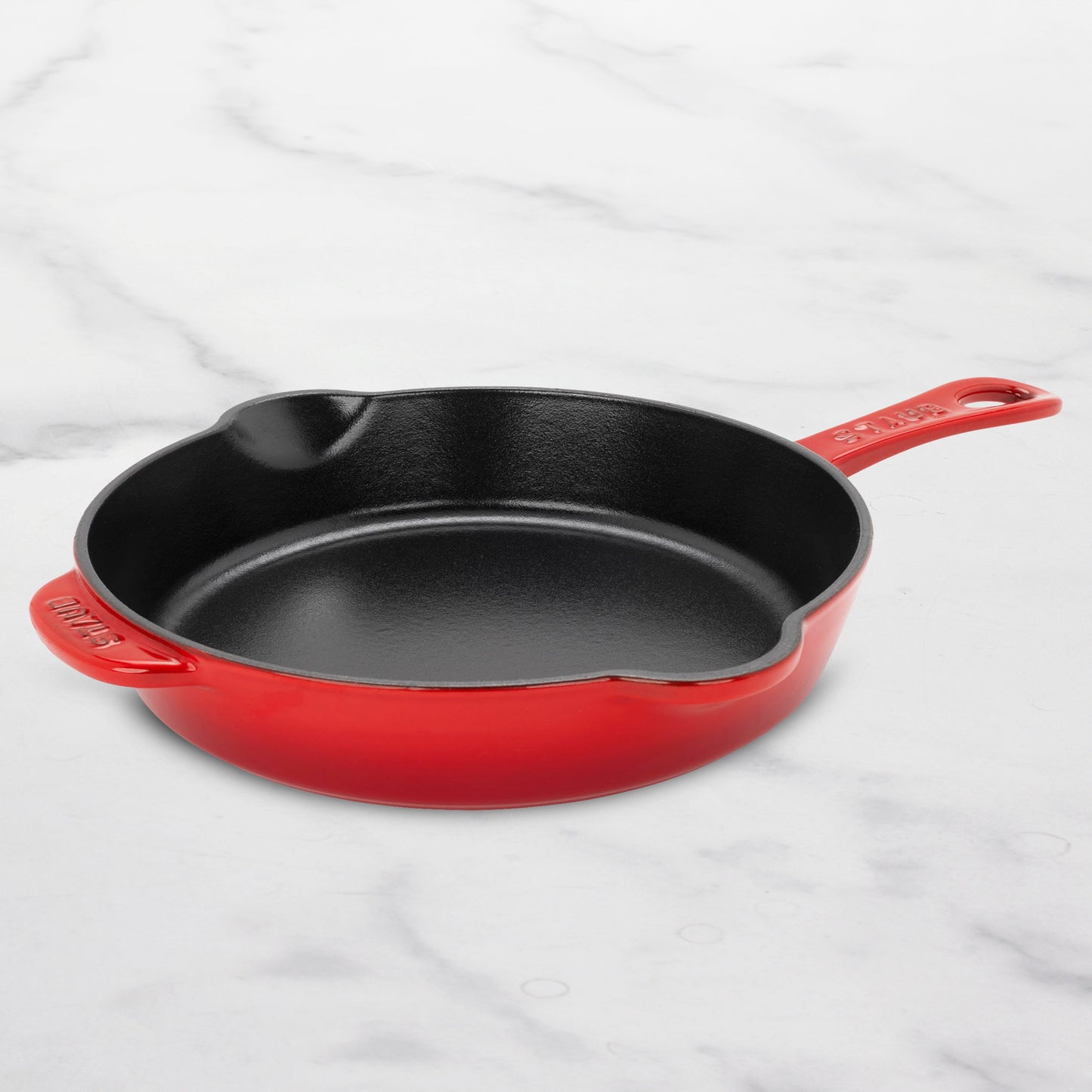 Staub 11" Cherry Red Cast Iron Deep Traditional Skillet