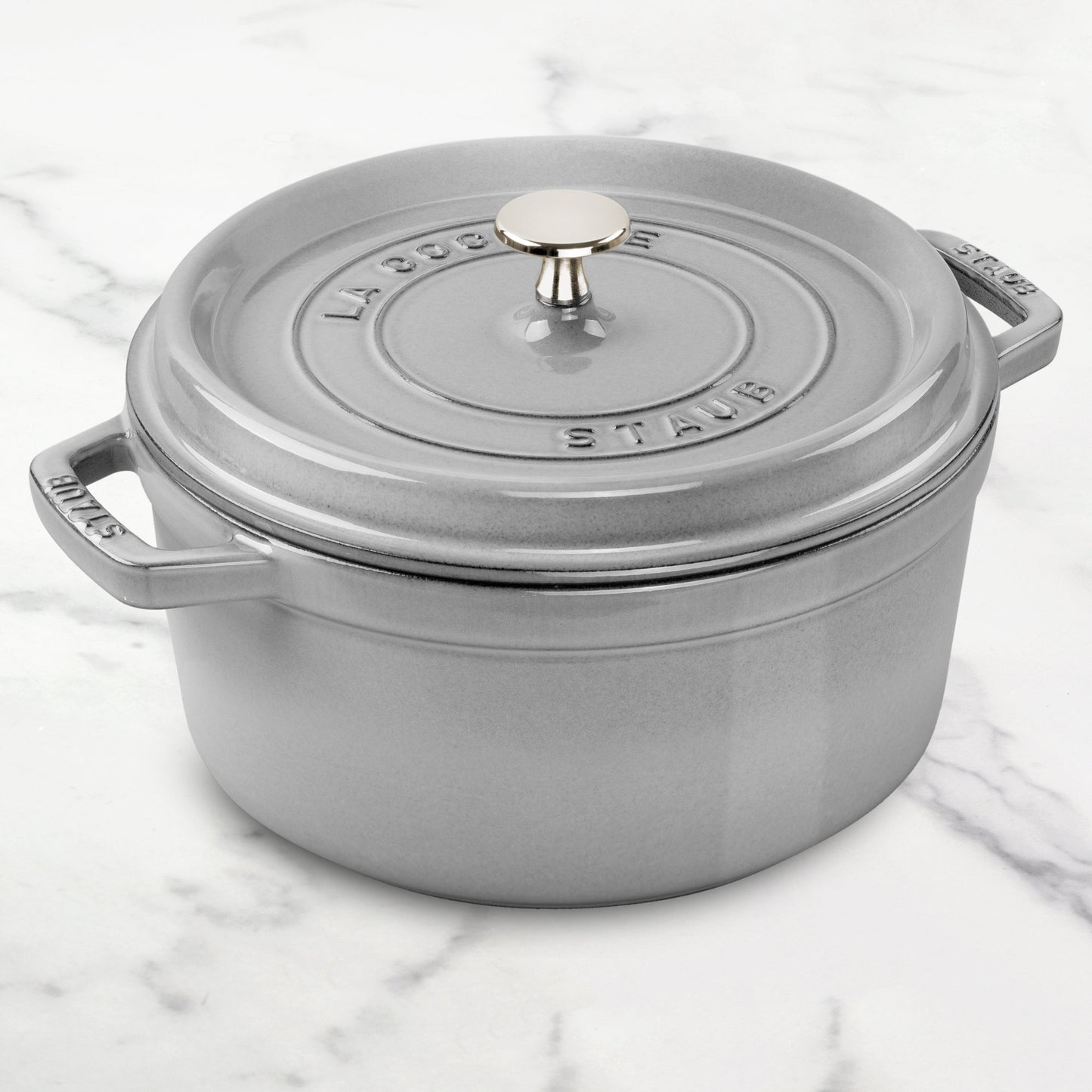 Staub 13.25-quart Graphite Gray Round Dutch Oven