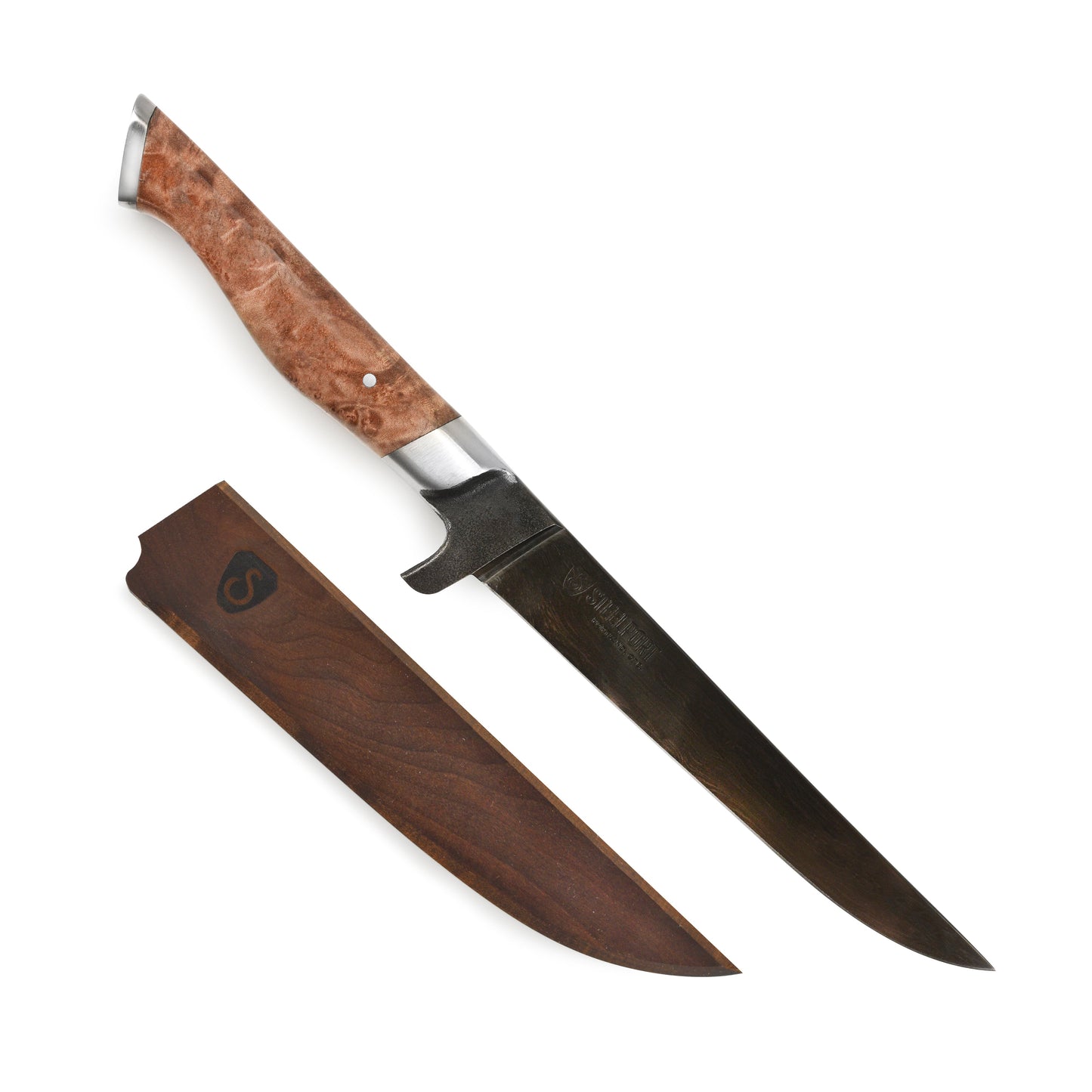 Steelport Carbon Steel 6" Boning Knife with Oregon Maple Magnetic Sheath