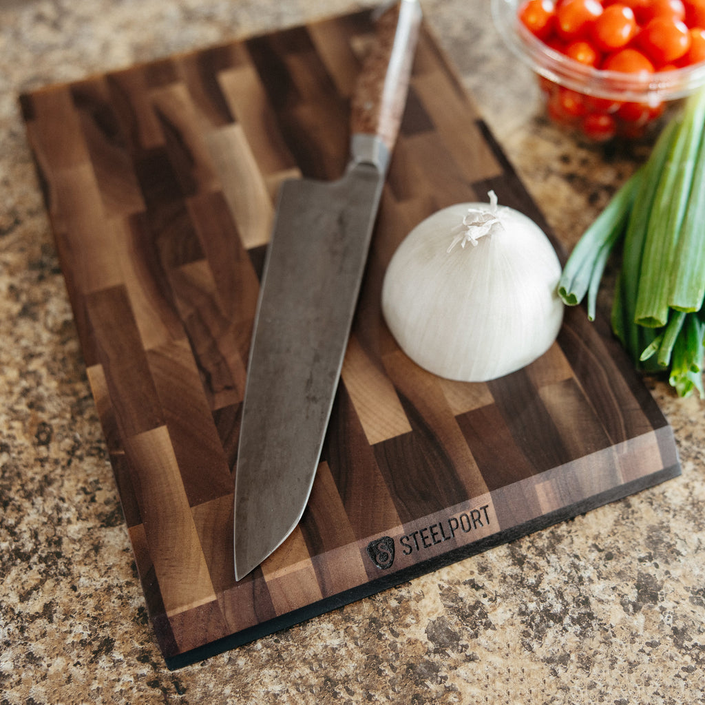 Steelport SteelCore 2-in-1 Walnut Cutting Board, 13x9"