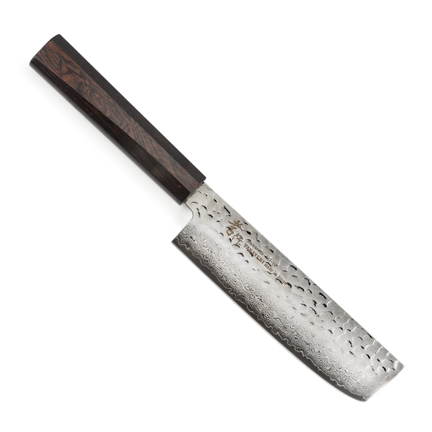 Takayuki Tsuchime Damascus 6.3" Nakiri with Ebony Handle