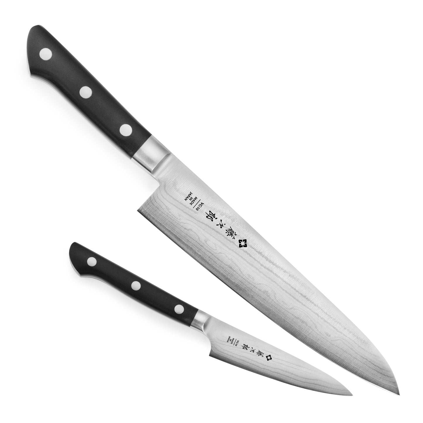 Tojiro Classic Damascus 2 Piece Chef's & Paring Knife Set