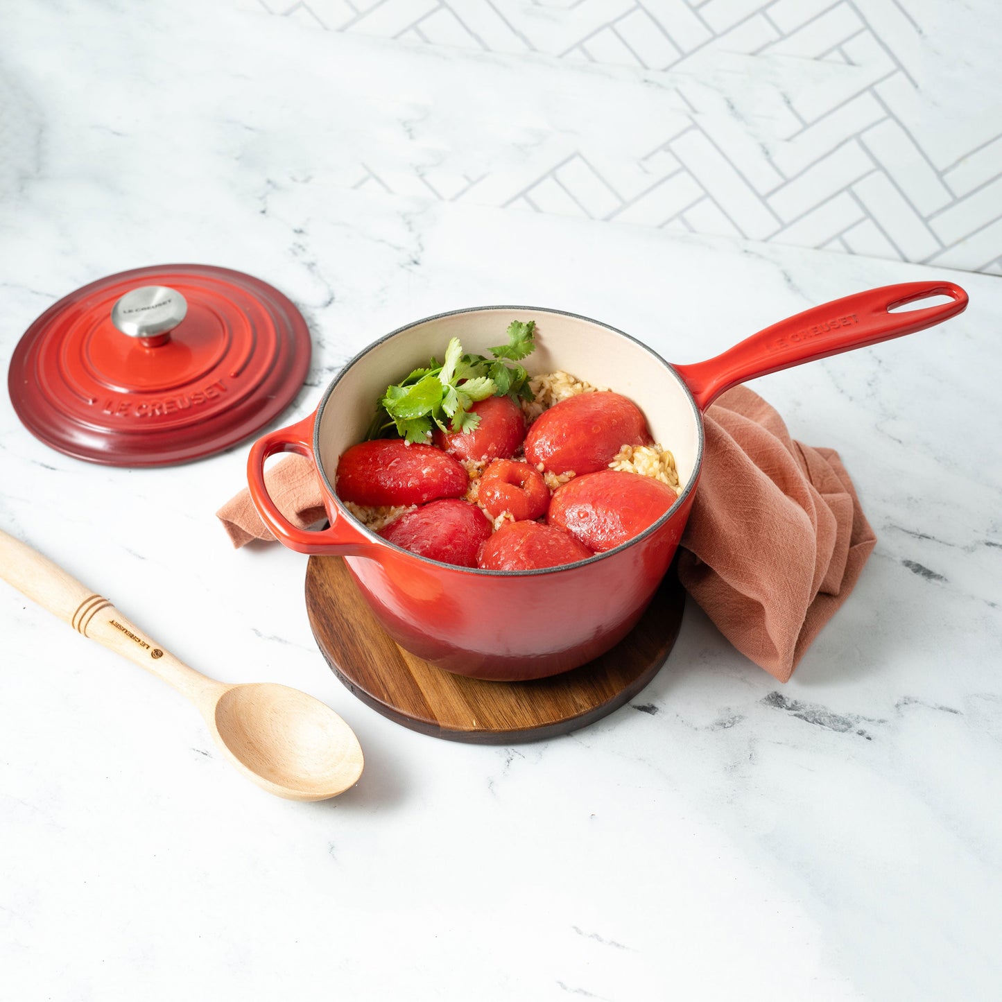 Le Creuset Signature Cast Iron 1.75-quart Cerise Saucepan