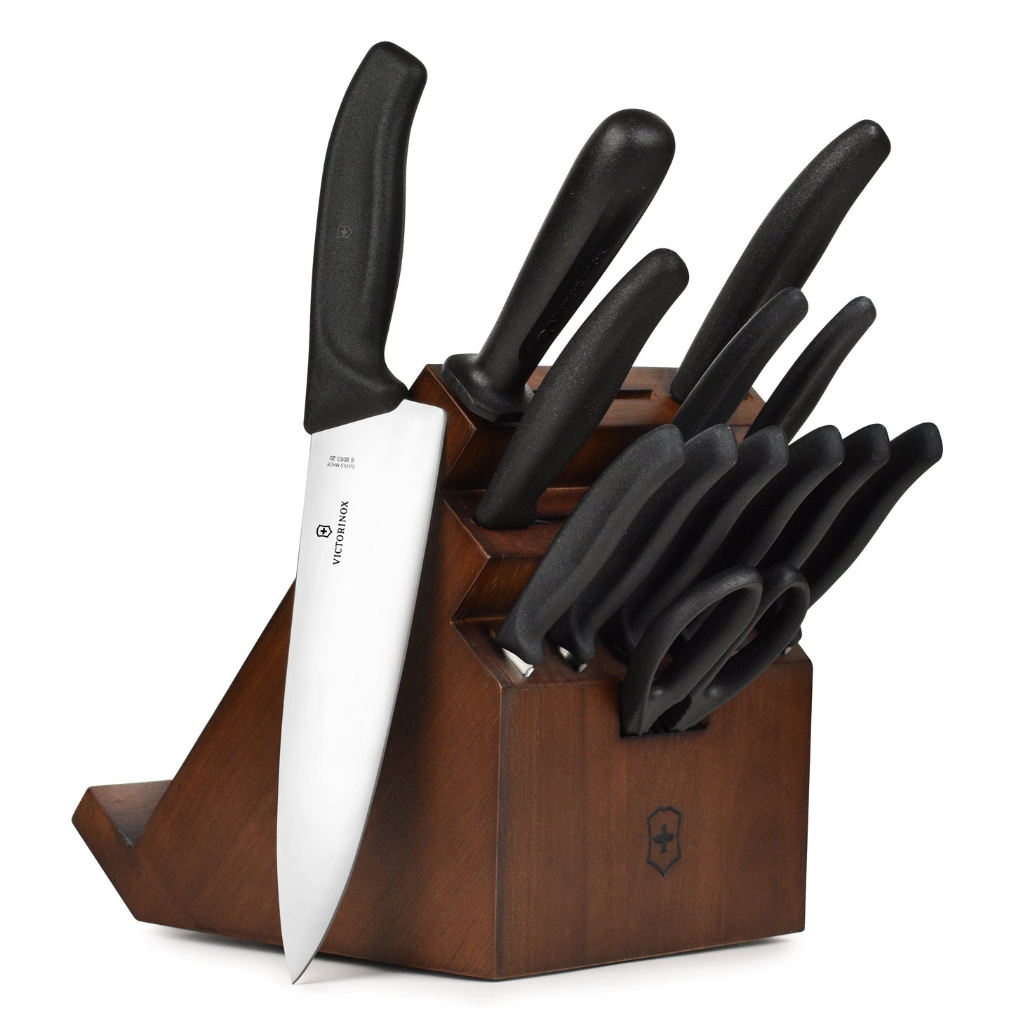 Victorinox Swiss Classic 14 Piece Walnut Swivel Knife Block Set