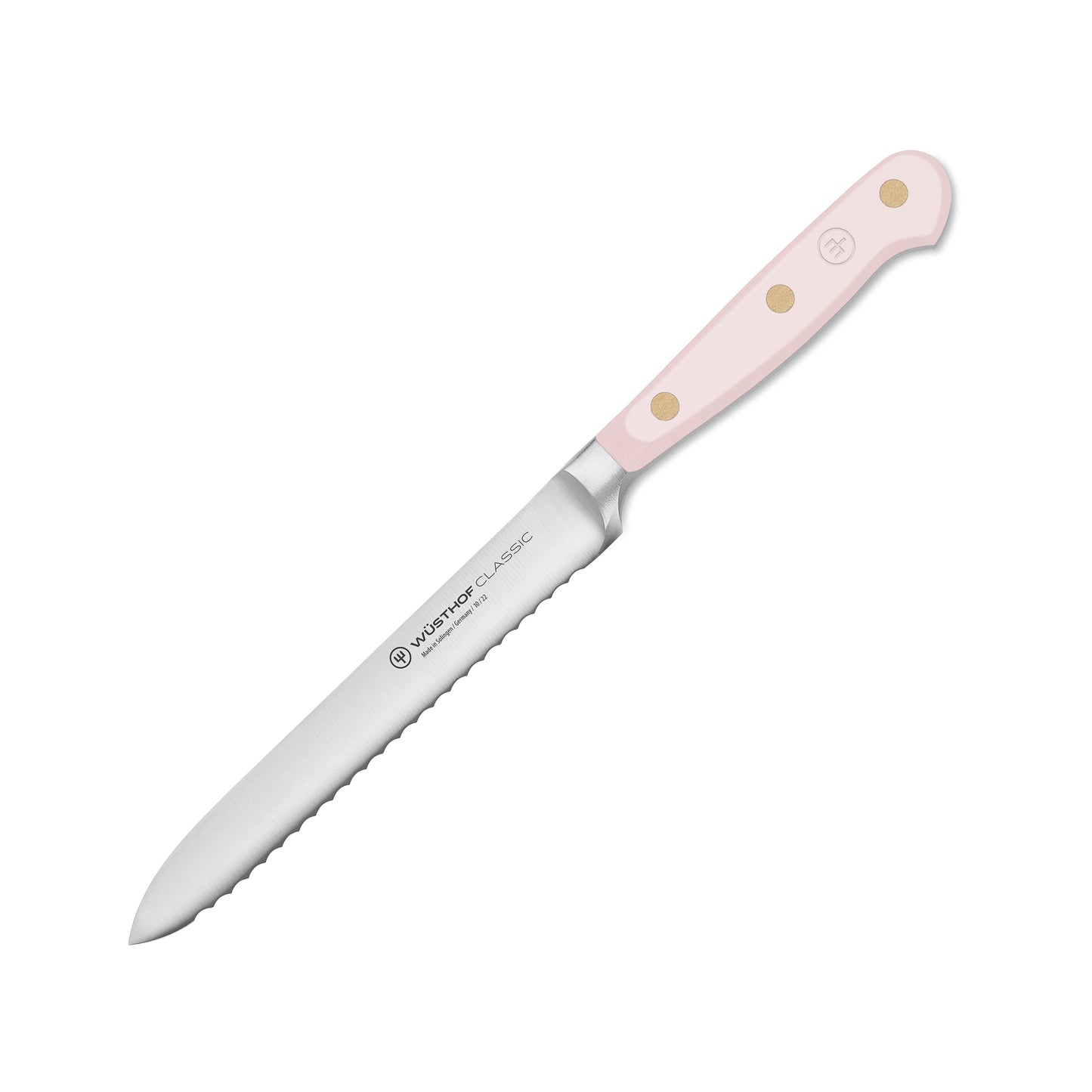Wusthof Classic Pink Himalayan Salt 5" Serrated Utility Knife