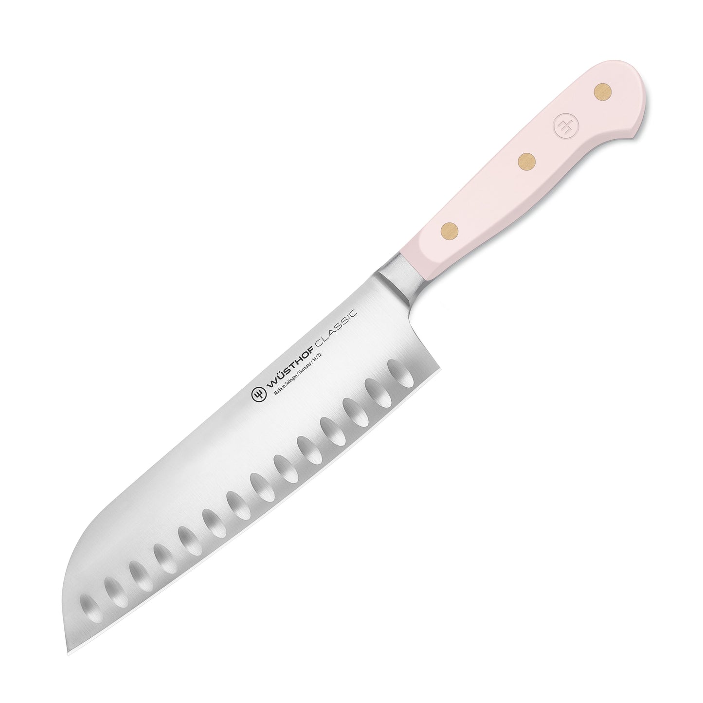 Wusthof Classic Pink Himalayan Salt 7" Hollow Edge Santoku Knife