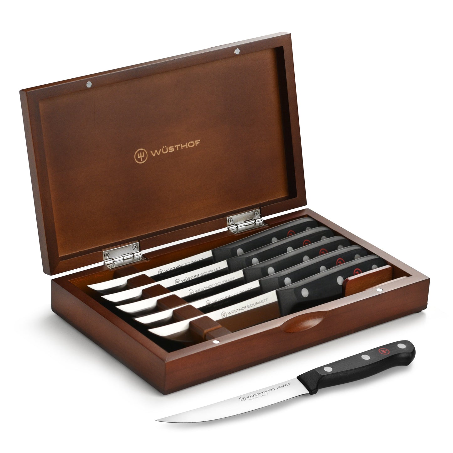 Wusthof Gourmet 6 Piece Steak Knife Set with Case