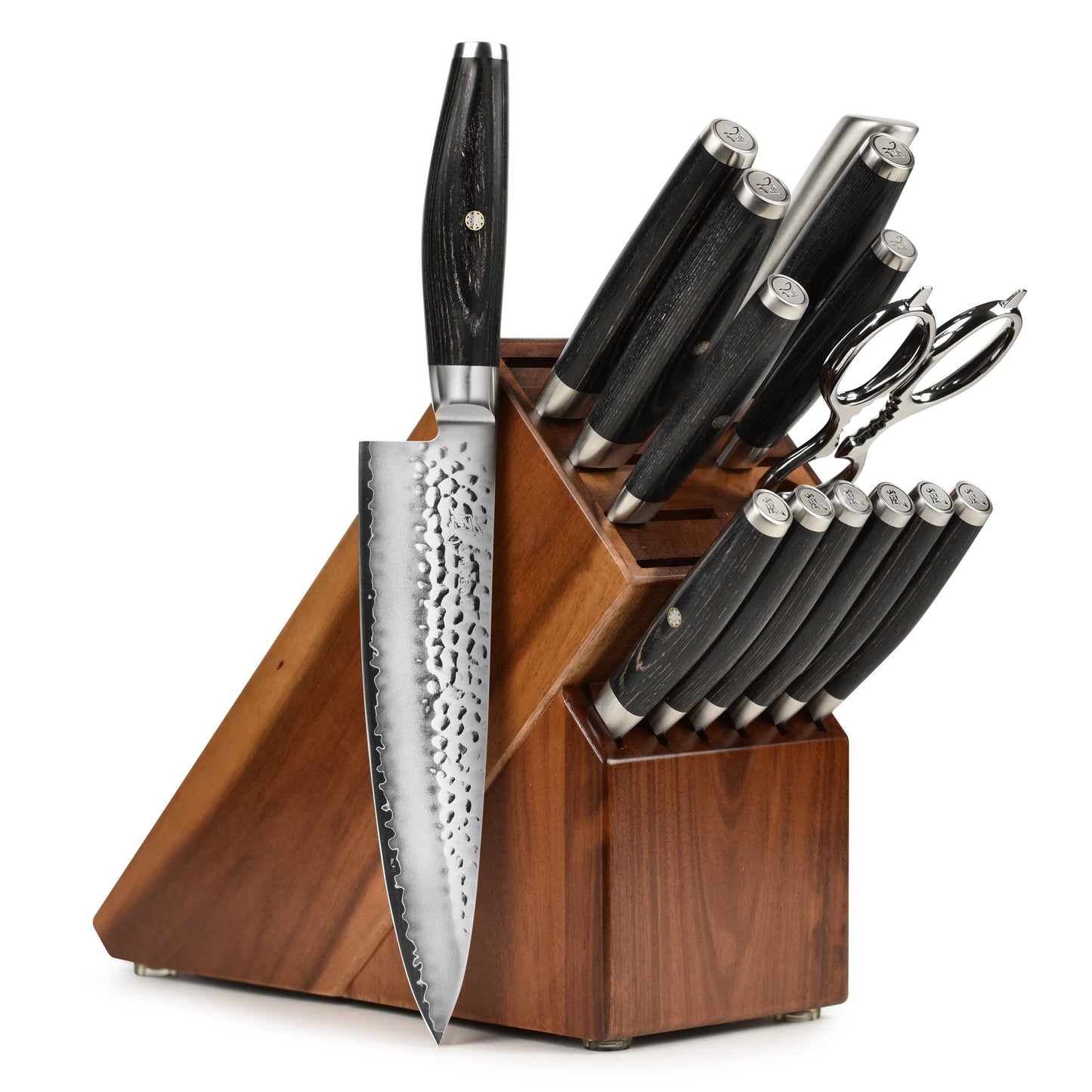Yaxell Ketu SG2 15 Piece Acacia Knife Block Set