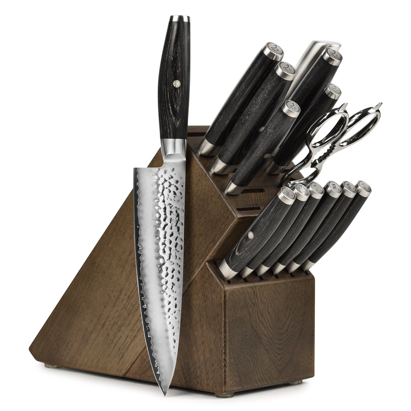 Yaxell Ketu SG2 15 Piece Dark Ash Knife Block Set
