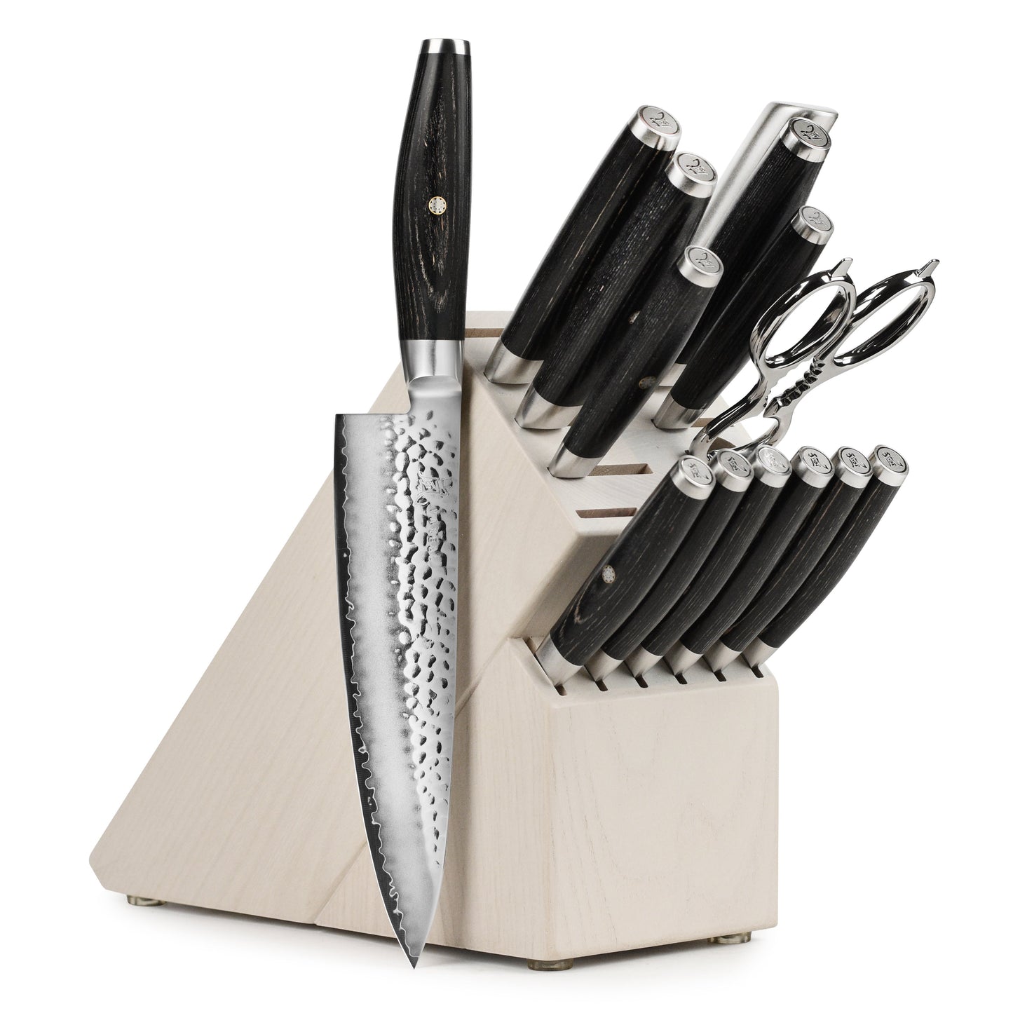 Yaxell Ketu SG2 15 Piece Gray Ash Knife Block Set