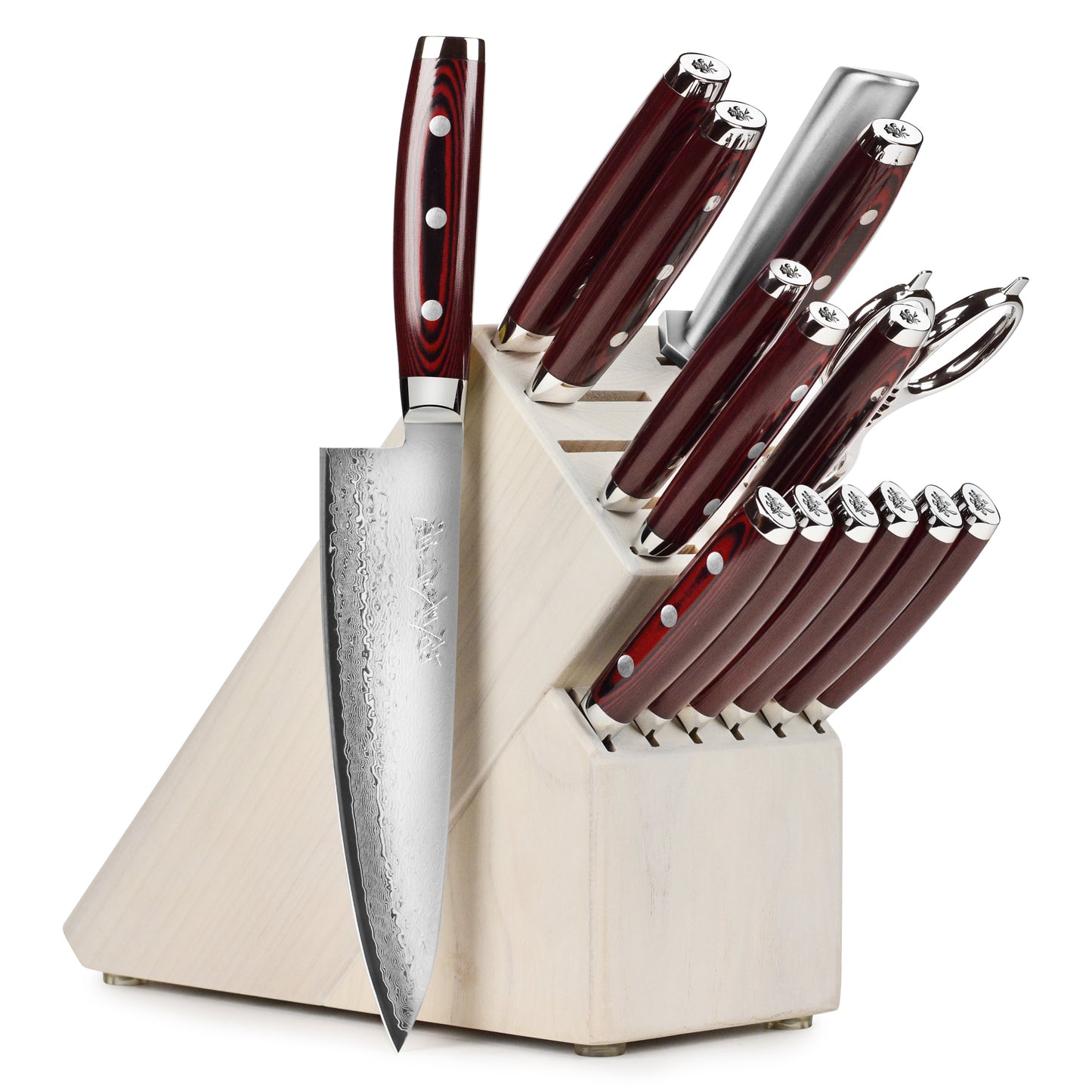 Yaxell Super Gou SG2 16 Piece Gray Ash Knife Block Set