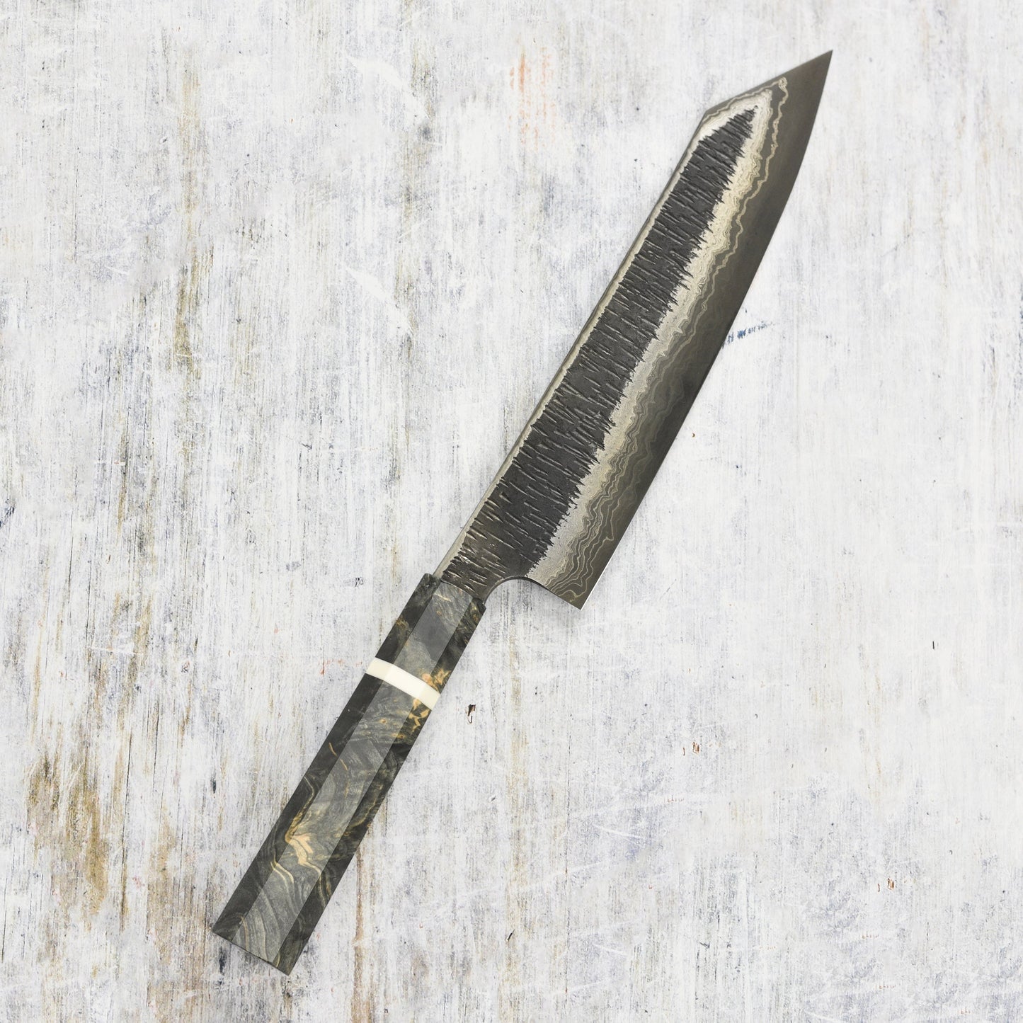 Hatsukokoro x Nigara Itadaki Coreless Damascus 9.4" Kiritsuke Gyuto