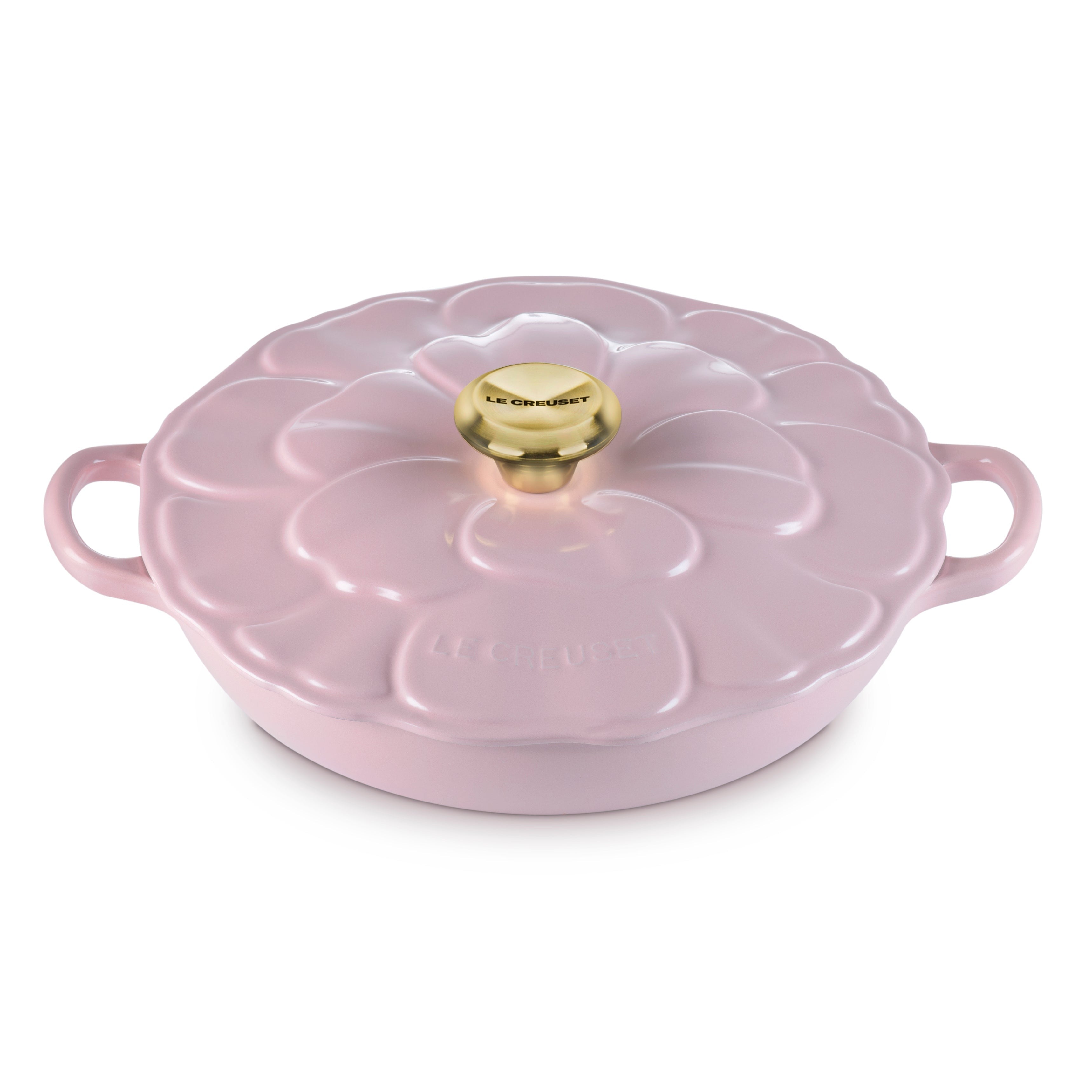 Le Creuset Signature Cast Iron 2.25-quart Chiffon Pink Petal Braiser
