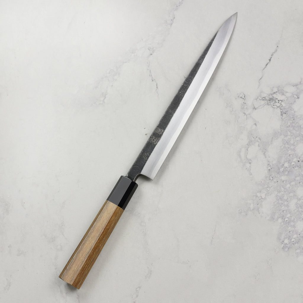 Hatsukokoro Shirasagi Aogami #2 Kurouchi Single-Bevel 9.4" Yanagiba