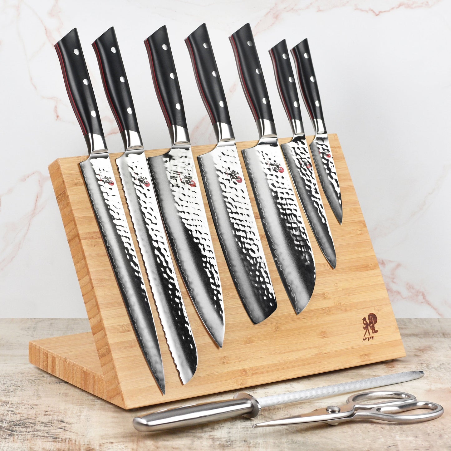 Miyabi Hisho 10 Piece Magnetic Easel Knife Block Set