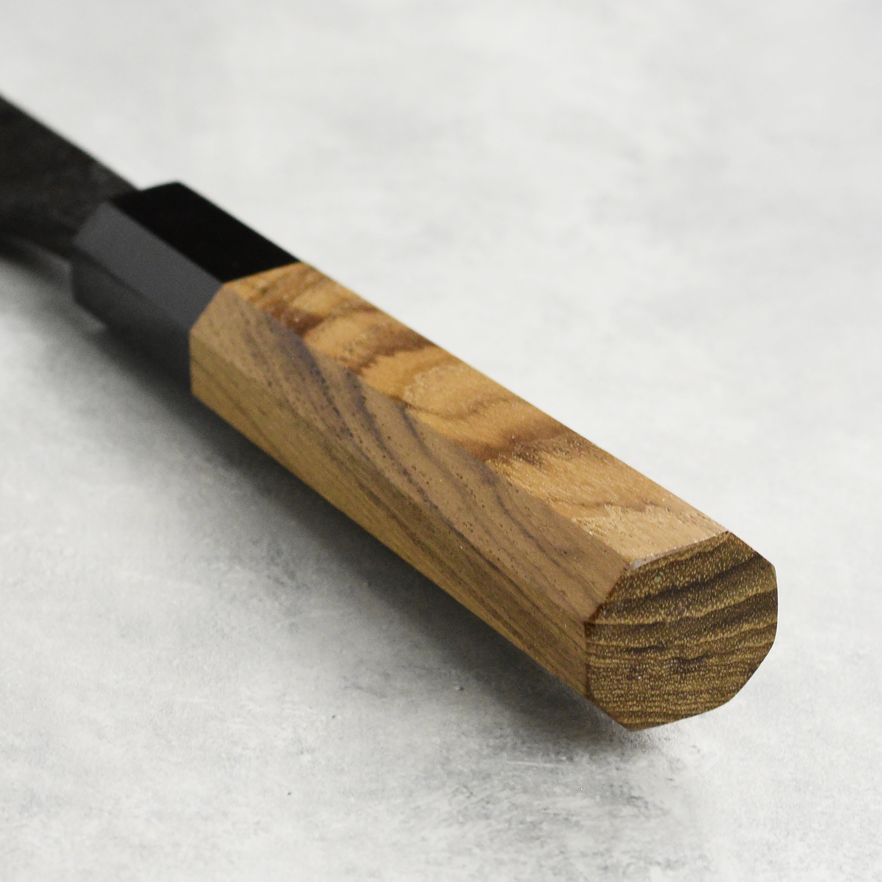 Hatsukokoro Kurokaze Aogami #2 Kurouchi 5.9" Double Bevel Deba, Teak