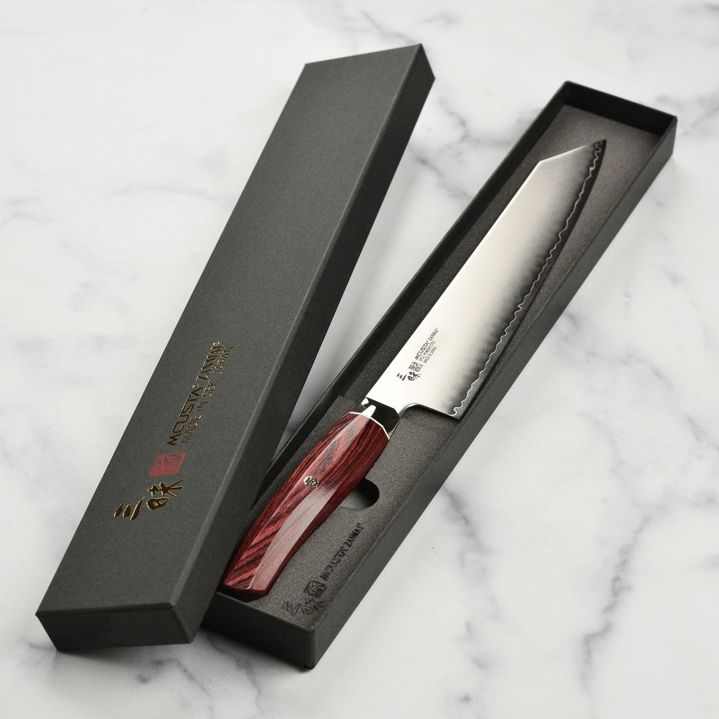Zanmai Revolution SG2 9" Kiritsuke with Red Pakkawood Handle