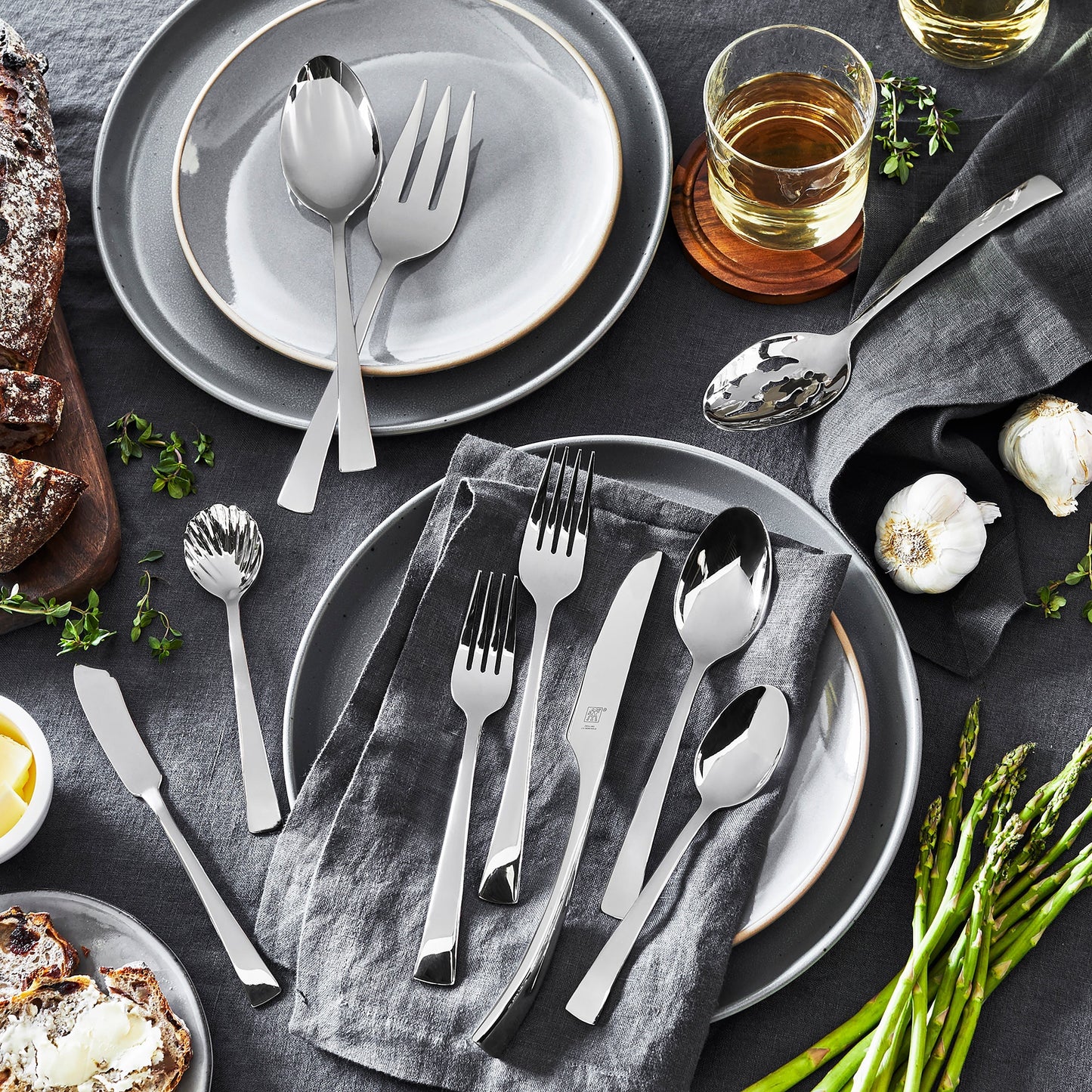 Zwilling Bellasera 45 Piece Stainless Steel Flatware Set, Polished