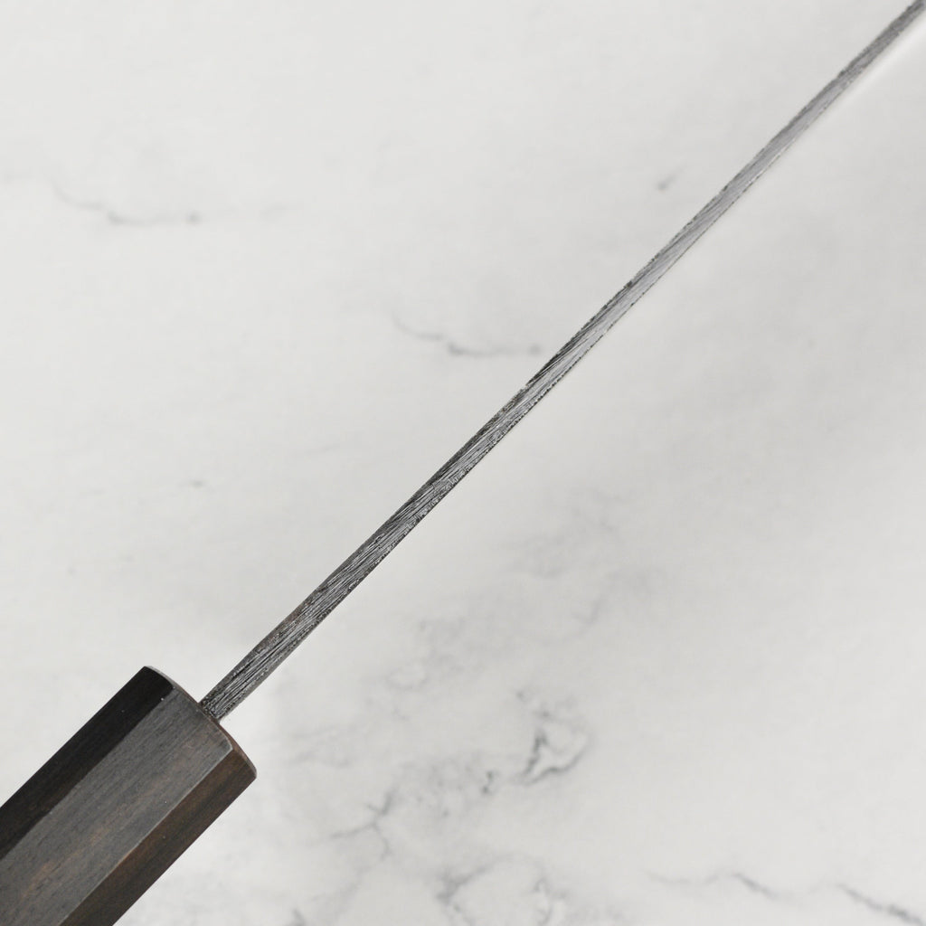 Hatsukokoro Kurogane Aogami #2 Kurouchi 6.5" Santoku