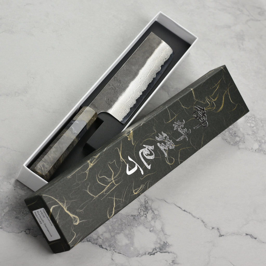 Hatsukokoro Atelier Kurouchi Damascus 6.5" Nakiri