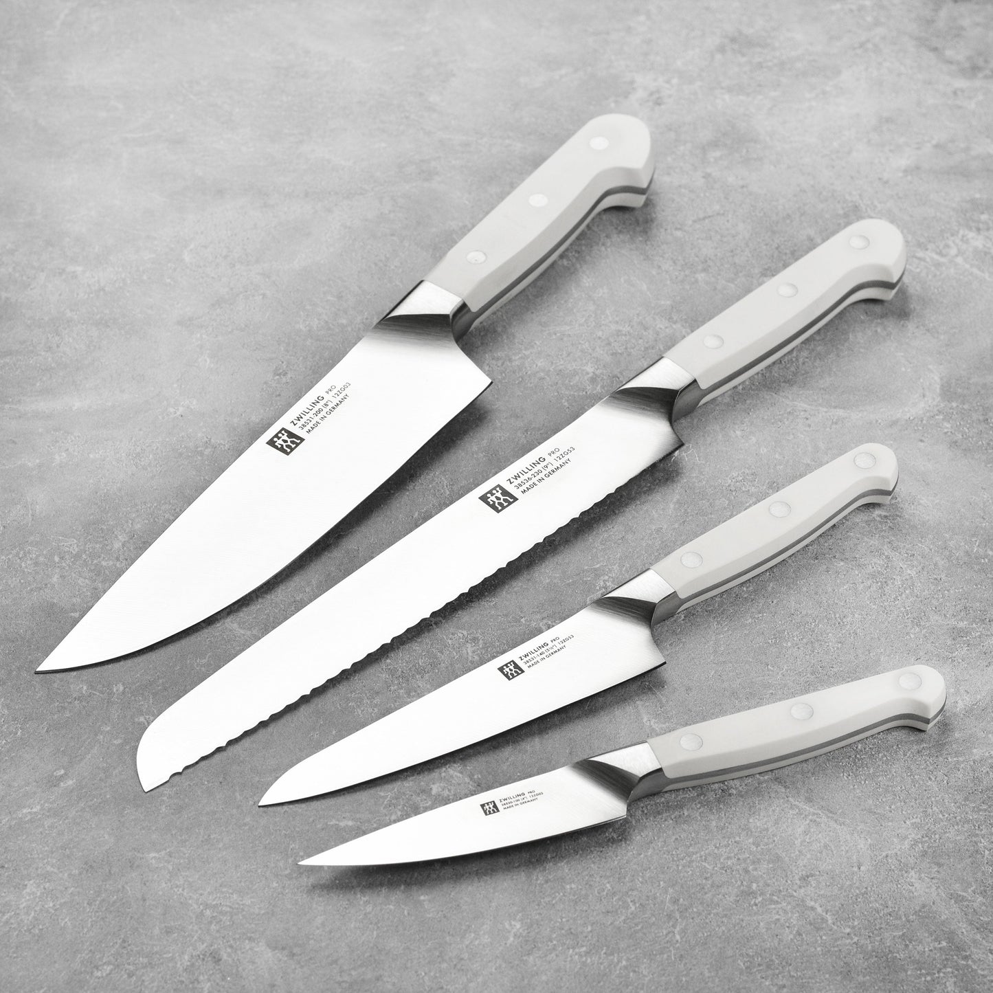 Zwilling Pro Le Blanc 5 Piece Magnetic Knife Block Set