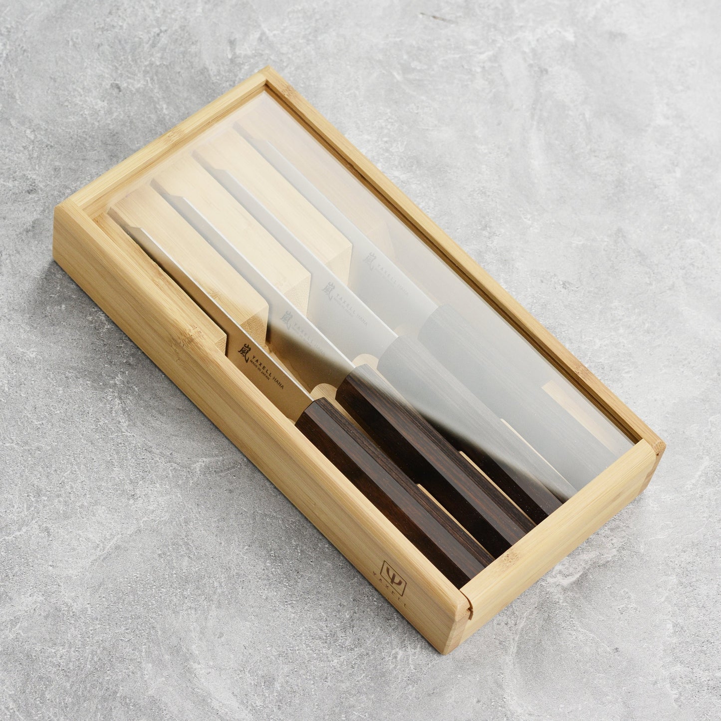 Yaxell Hana 4 Piece Steak Knife Set with Case