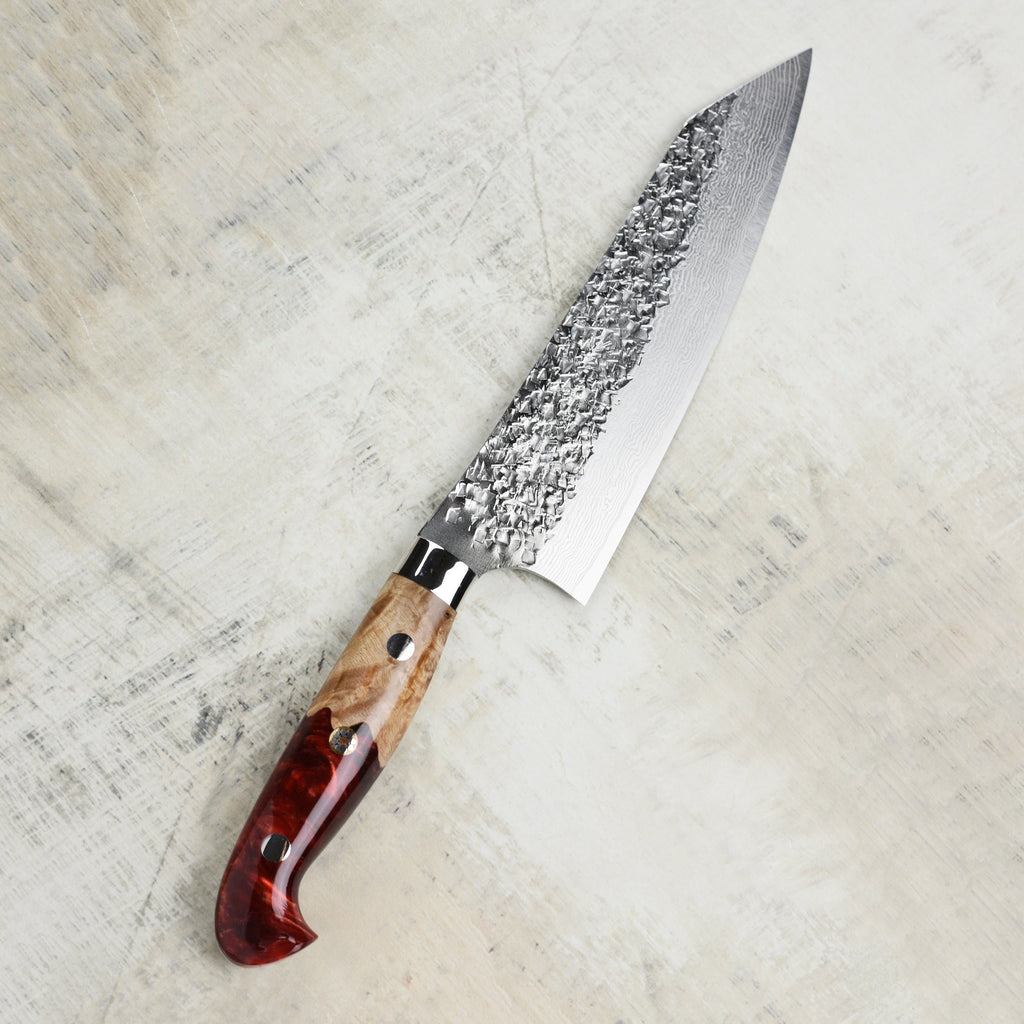 Kurosaki Shizuku Forged SG2 Damascus 6.7" Bunka with Saya