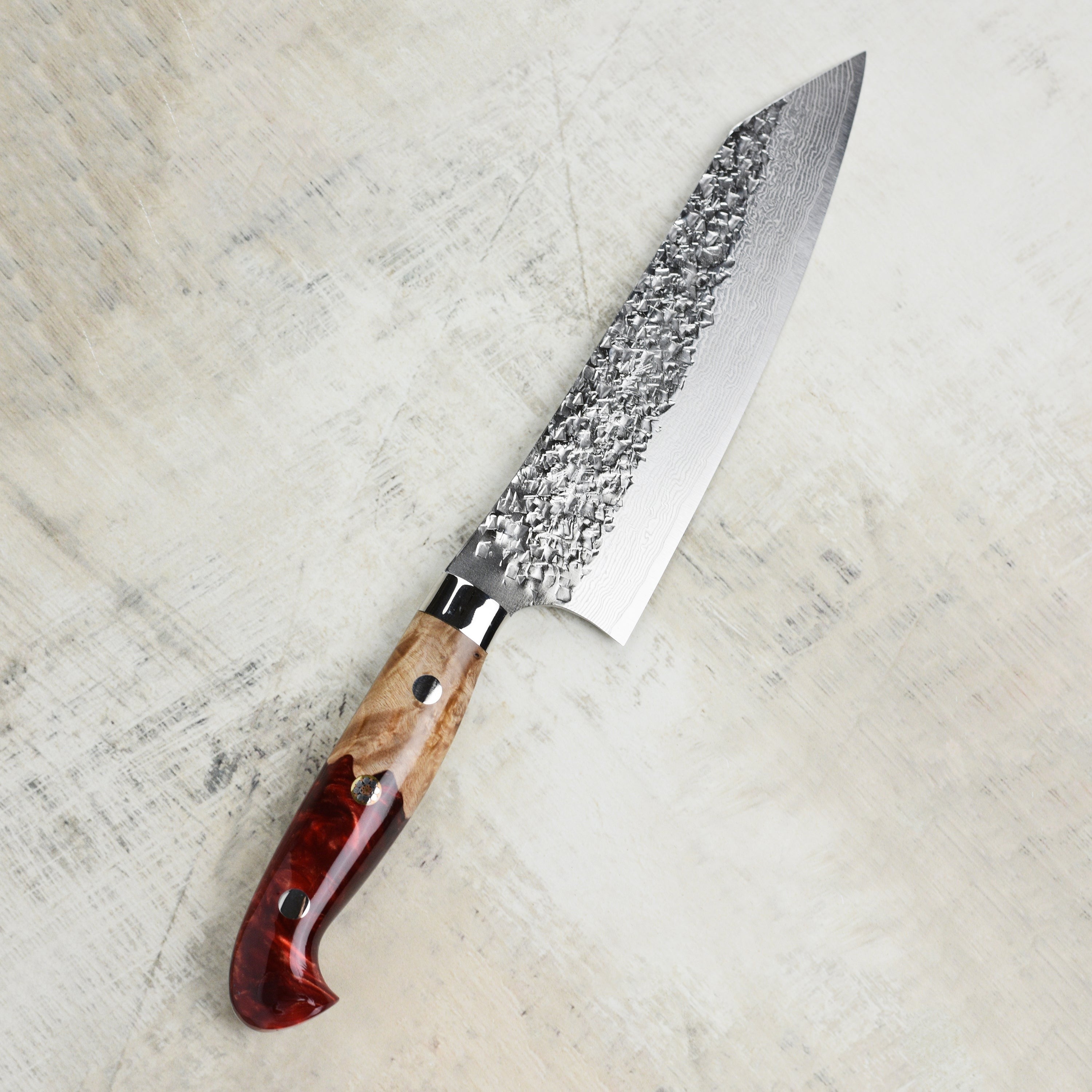 Kurosaki Shizuku Forged SG2 Damascus 6.7" Bunka with Saya