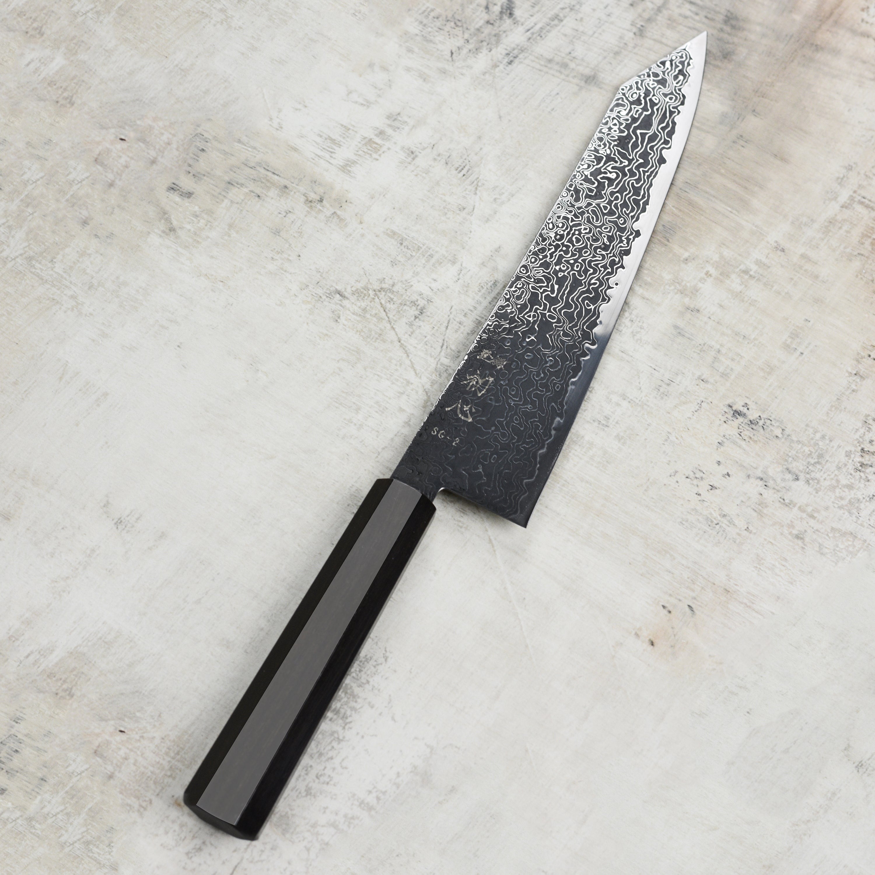 Hatsukokoro Ryuhyo SG2 Kurozome Damascus 9.4" Kiritsuke Gyuto
