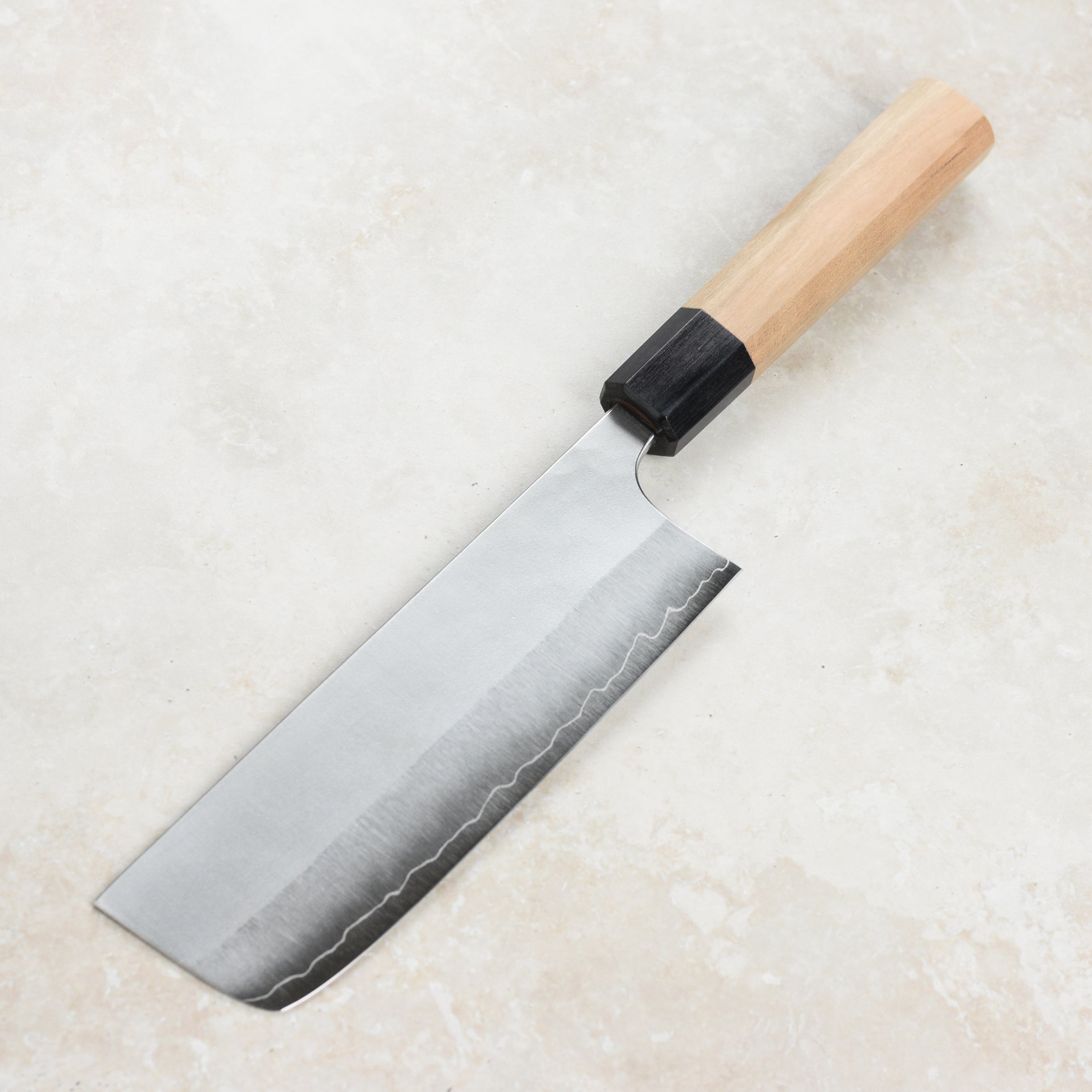 Yoshimi Kato Ginsan Nashiji Stainless Clad 6.5" Nakiri