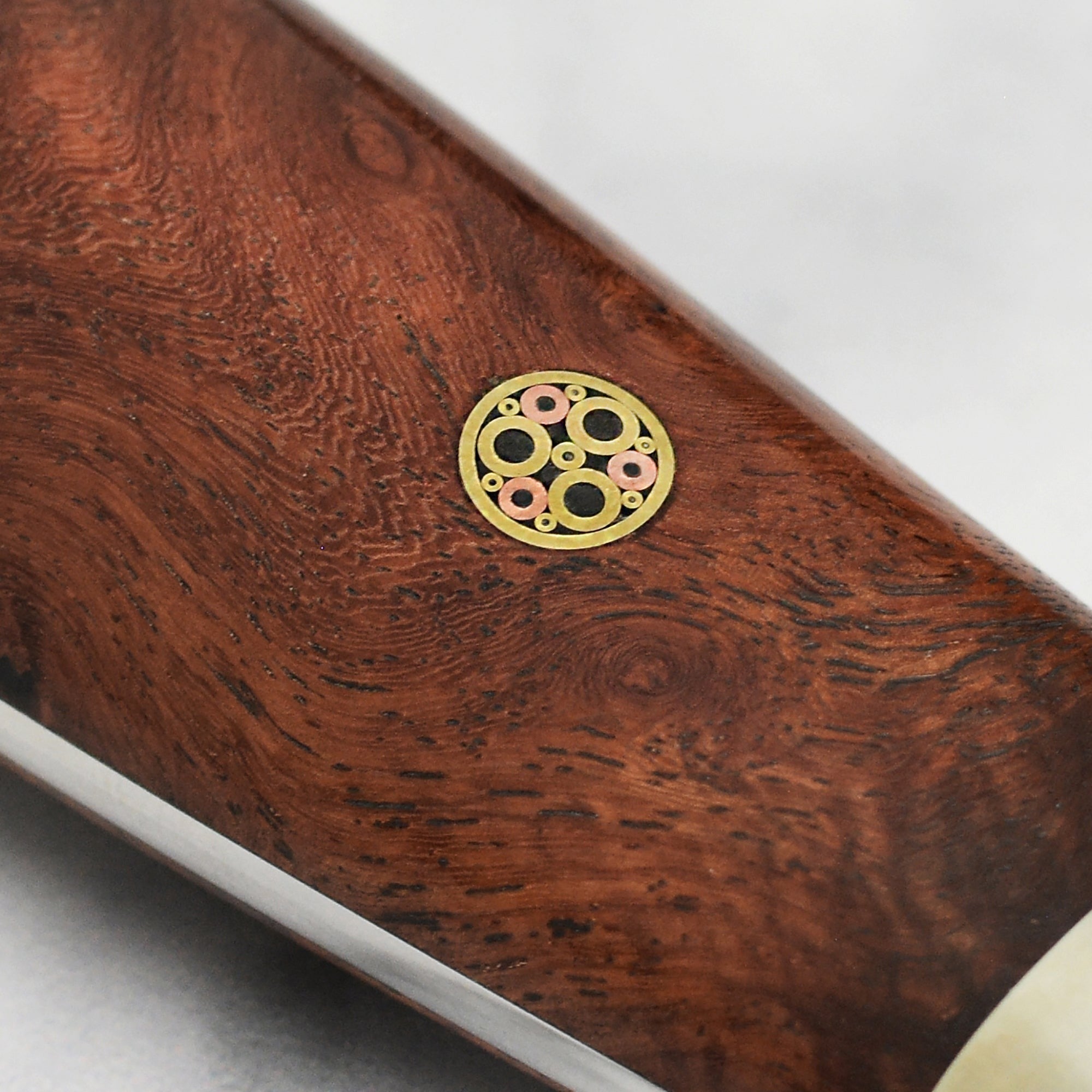 Nigara Anmon SG2 Damascus 9.4" Kiritsuke, Quince Wood
