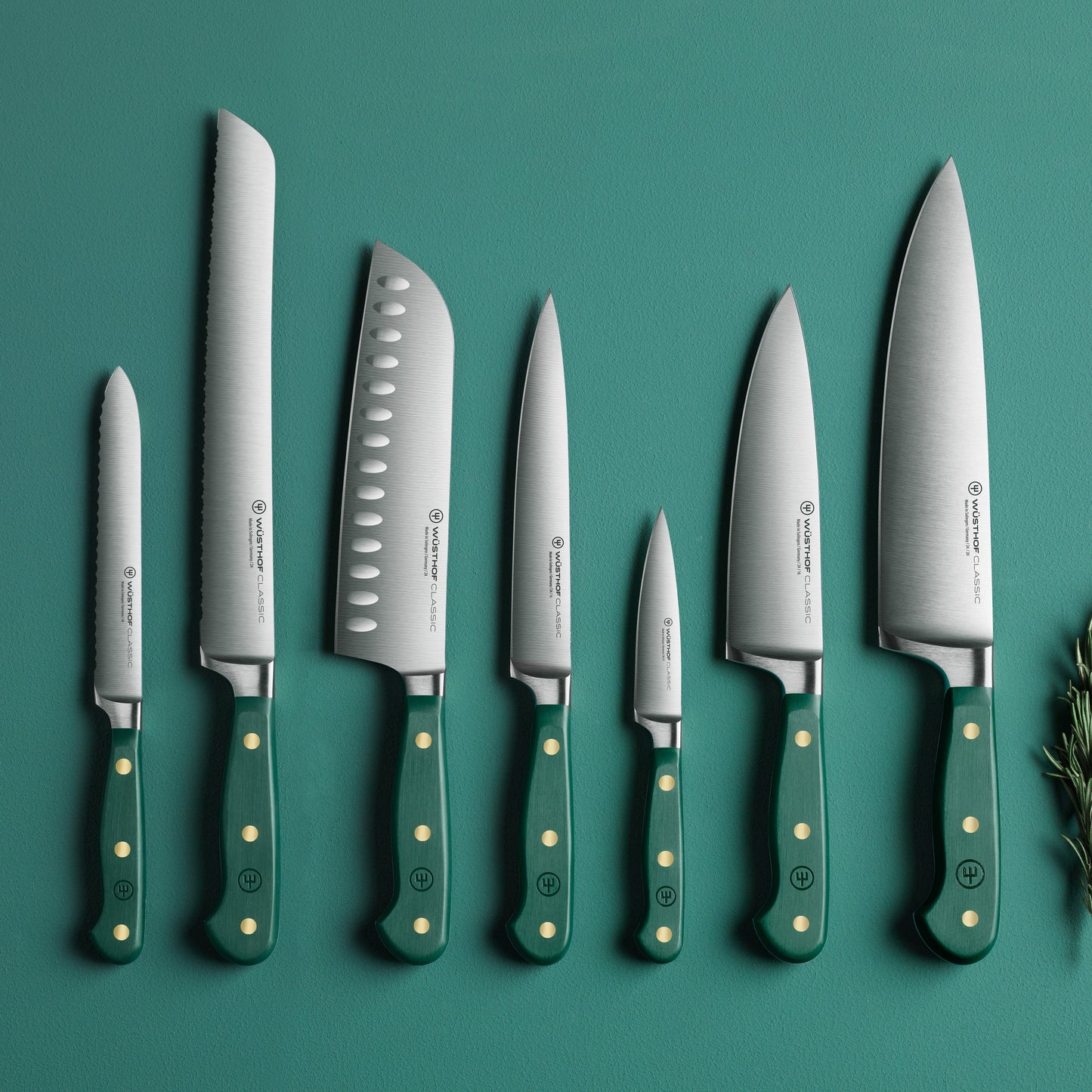 Wusthof Classic Fresh Rosemary 8 Piece Knife Block Set
