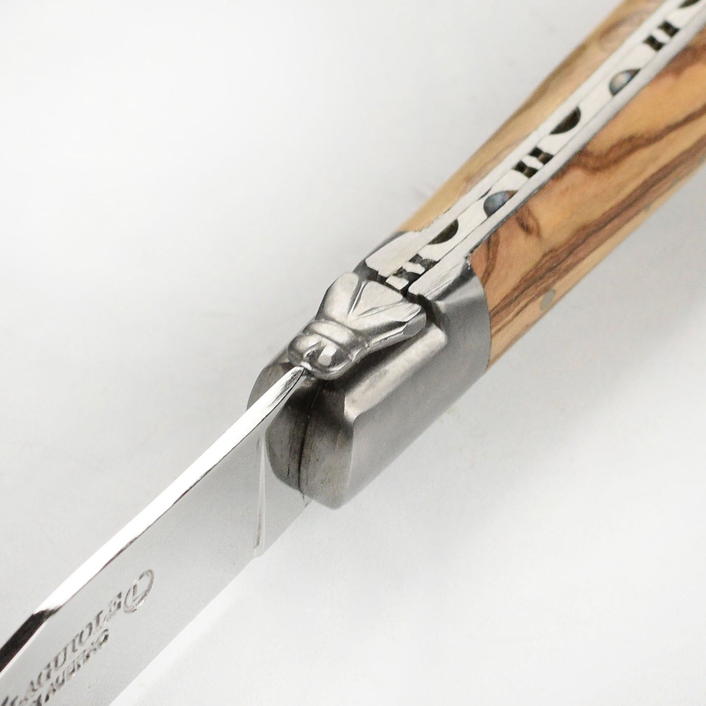 Laguiole en Aubrac 6 Piece Stainless Steel Steak Knife Set with Olive Wood Handles