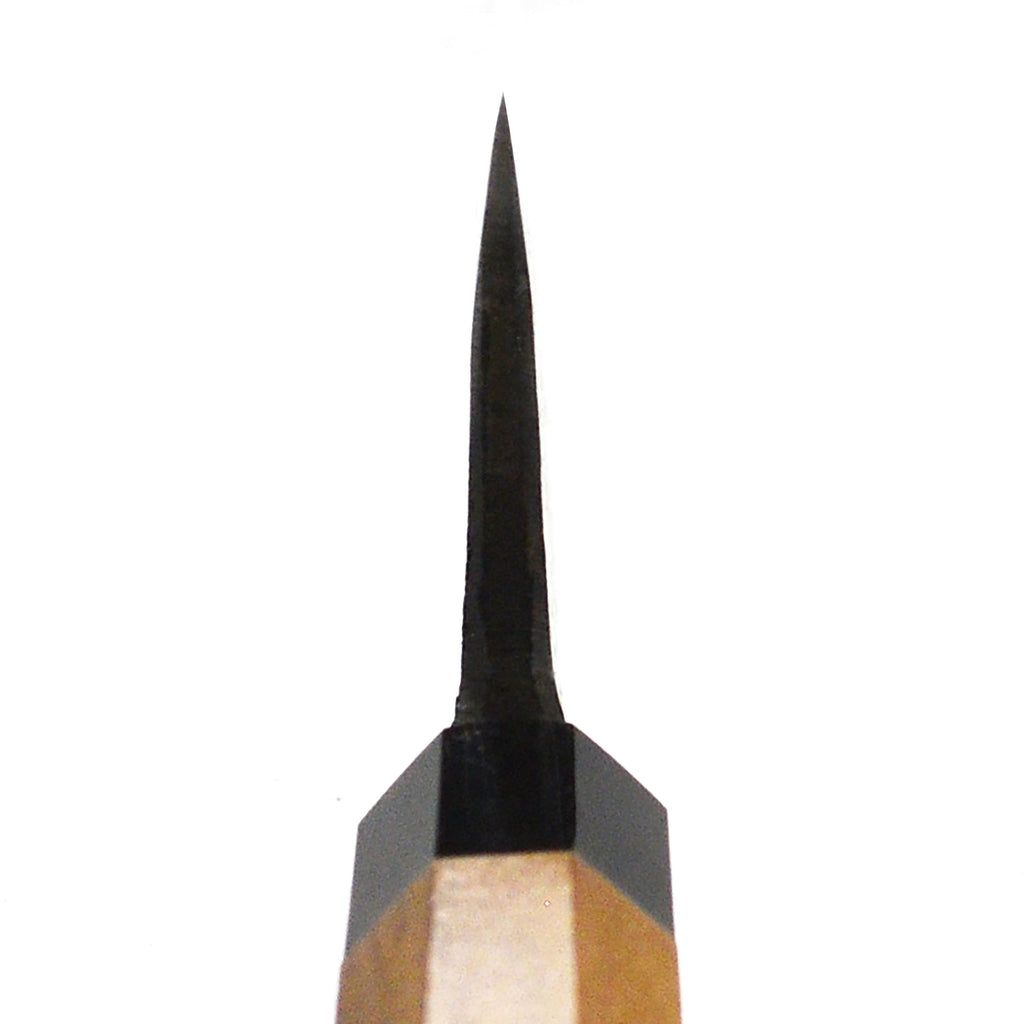 Hatsukokoro Kurokaze Aogami #2 Kurouchi 5.9" Double Bevel Deba, Teak