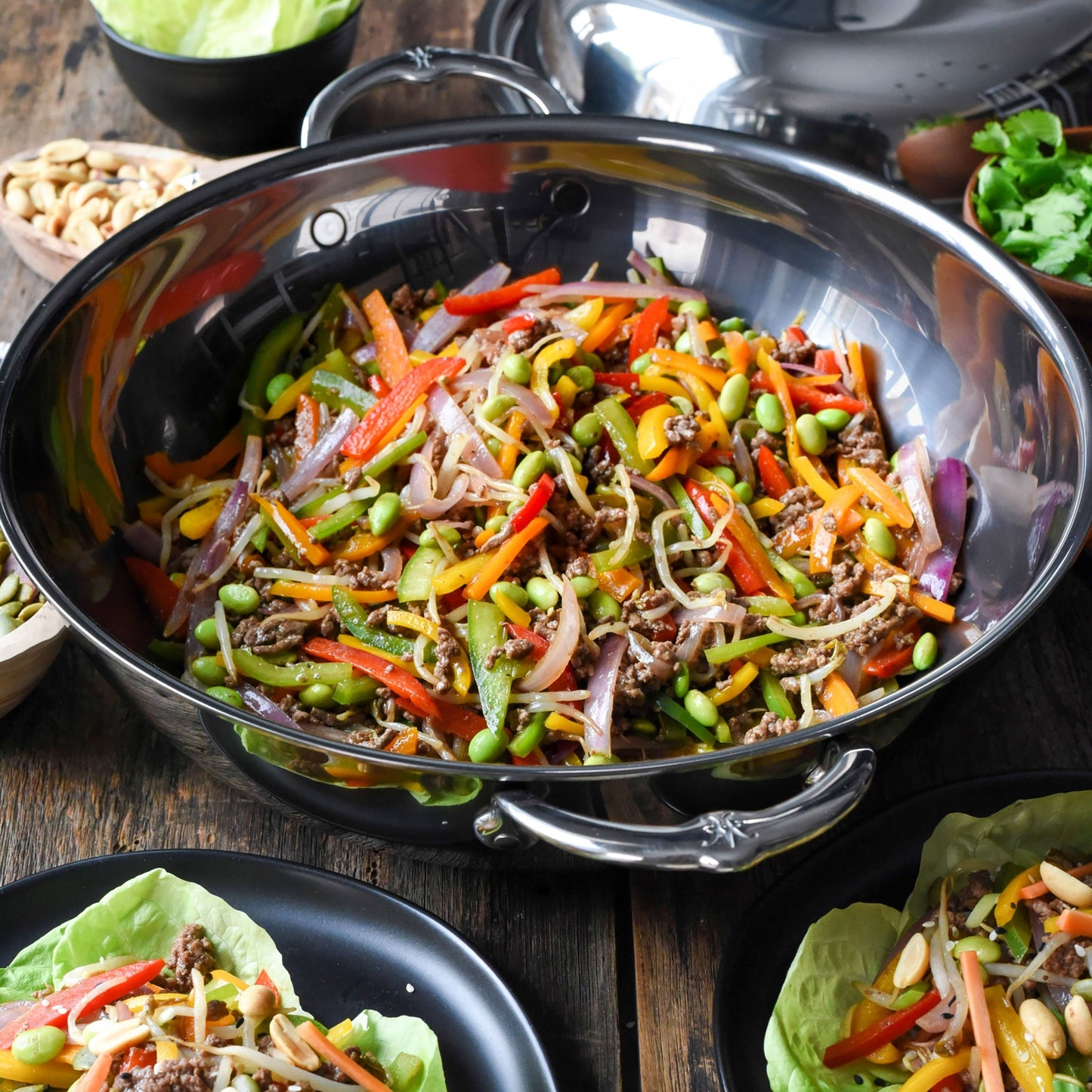 Hestan NanoBond 14" Titanium Stainless Steel Wok