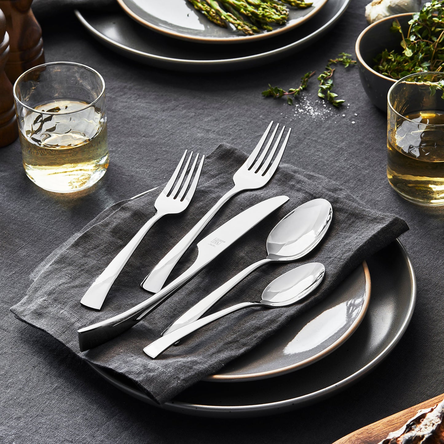 Zwilling Bellasera 45 Piece Stainless Steel Flatware Set, Polished