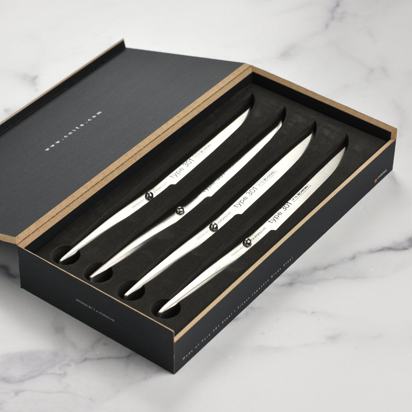 Chroma Type 301 4 Piece Steak Knife Set