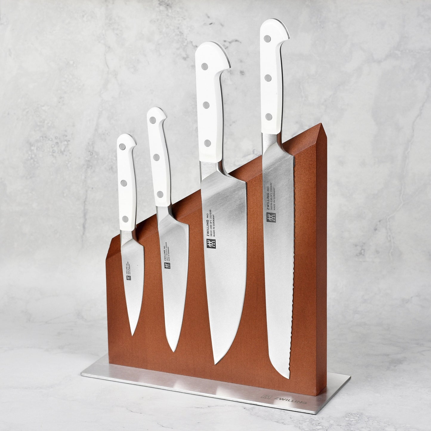 Zwilling Pro Le Blanc 5 Piece Magnetic Knife Block Set