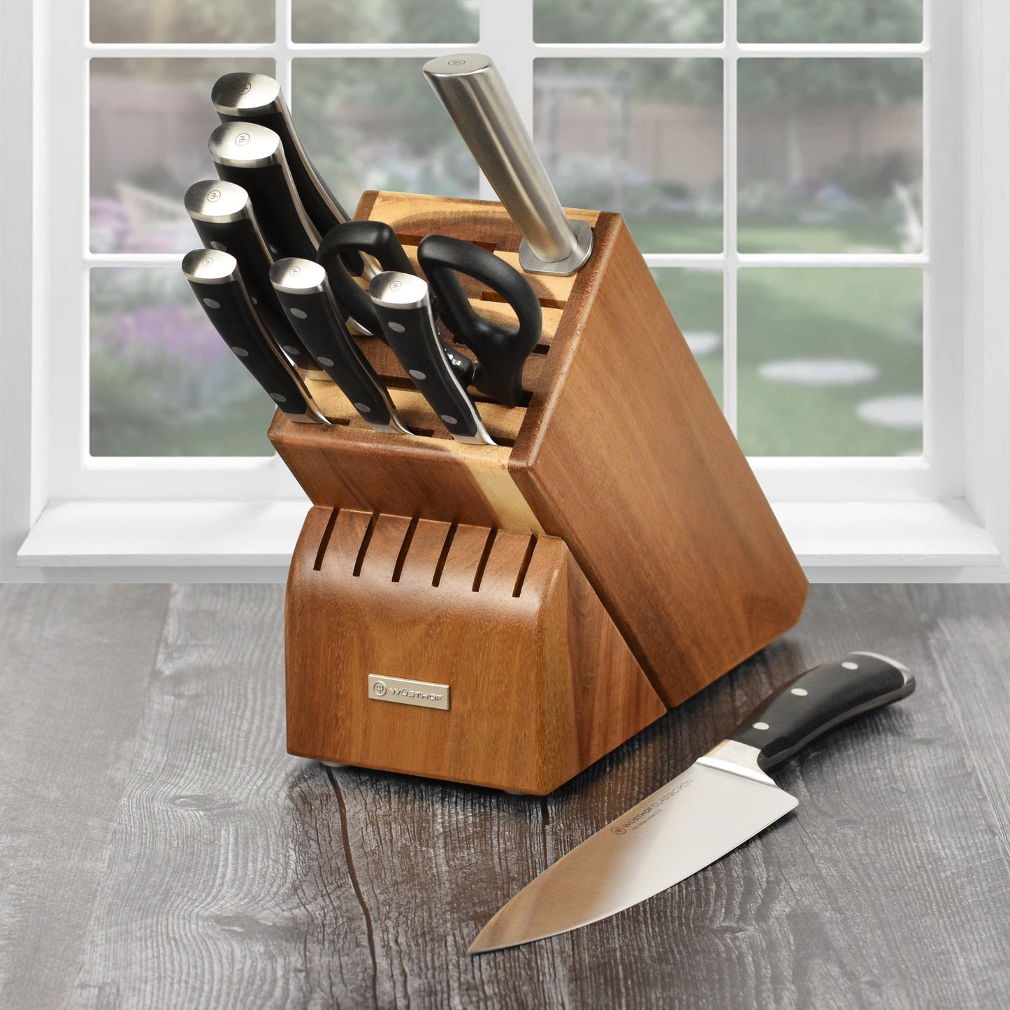 Wusthof Classic Ikon 10 Piece Acacia Knife Block Set