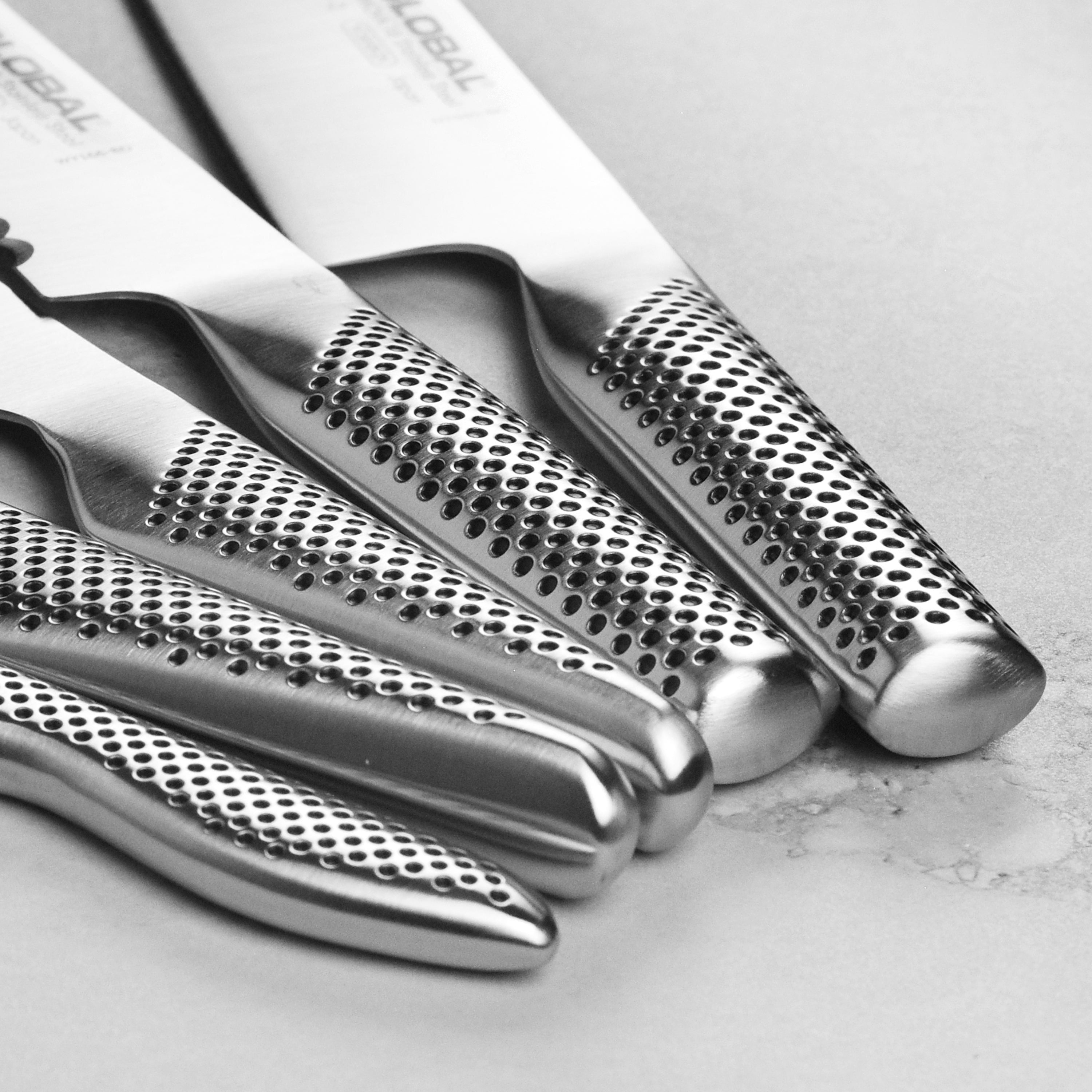 Global 6 Piece Magnetic Easel Knife Set with Bonus Sharpener