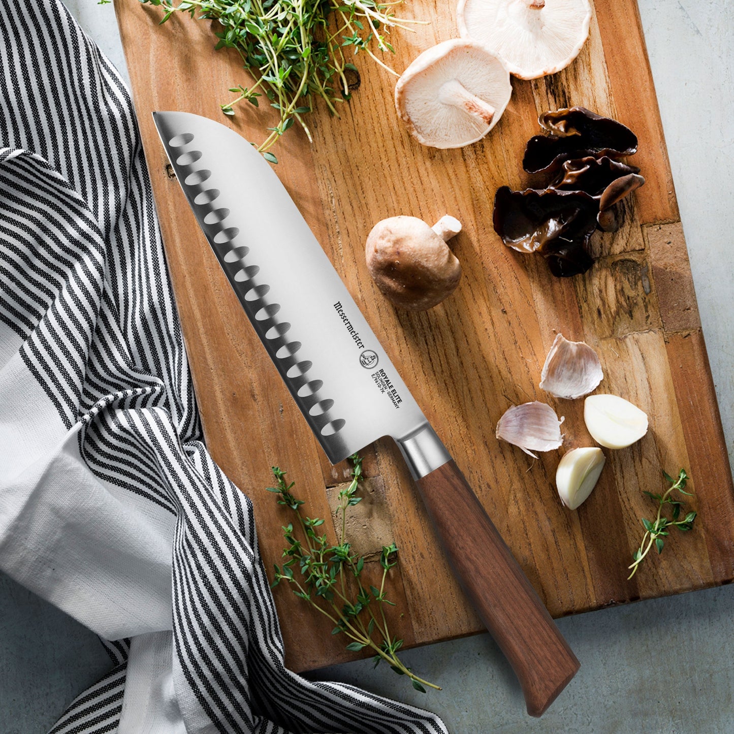 Messermeister Royale Elite 7" Hollow Edge Santoku Knife
